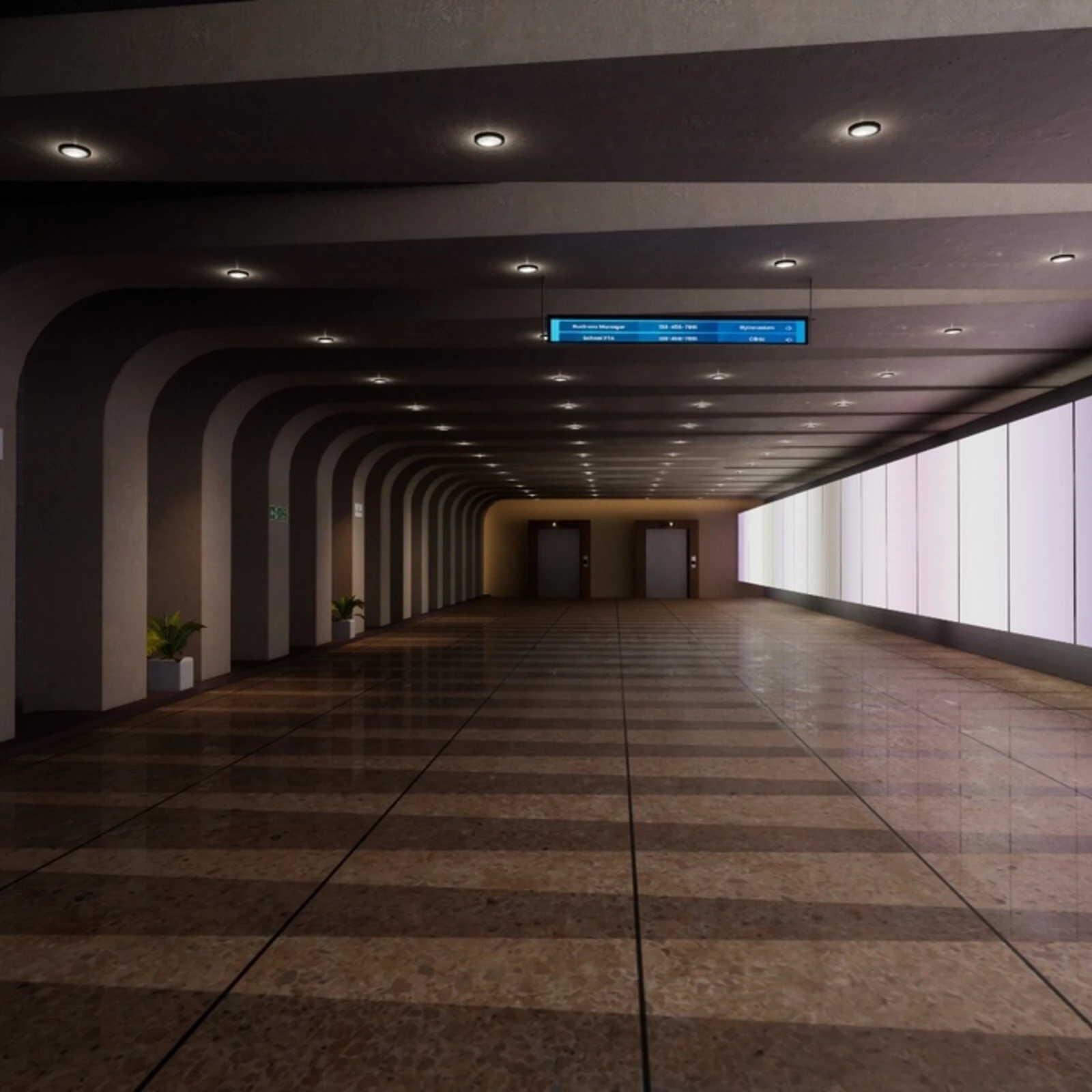 LED Wall Corridor - Back Far Distance