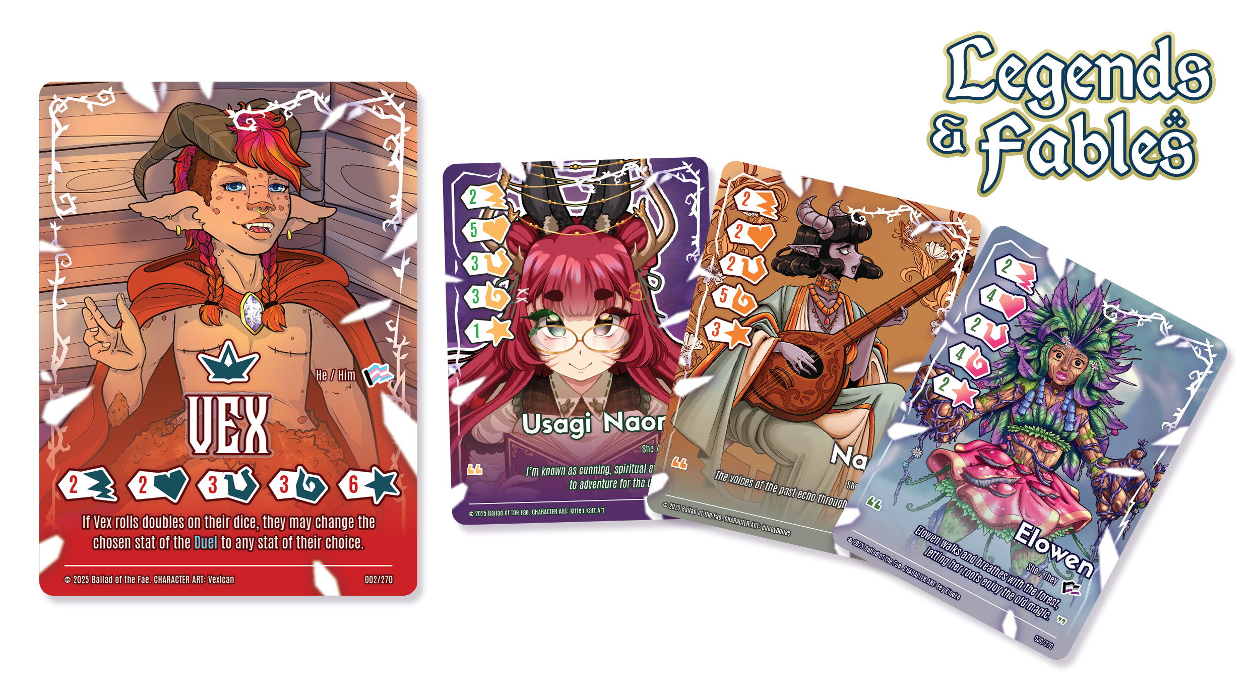Final card art for the Legends &amp; Fables deck