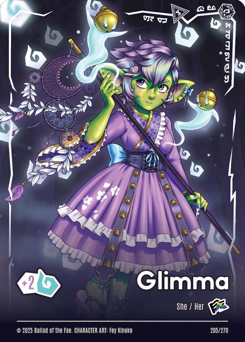Glimma card design for Shards of the Artisan
