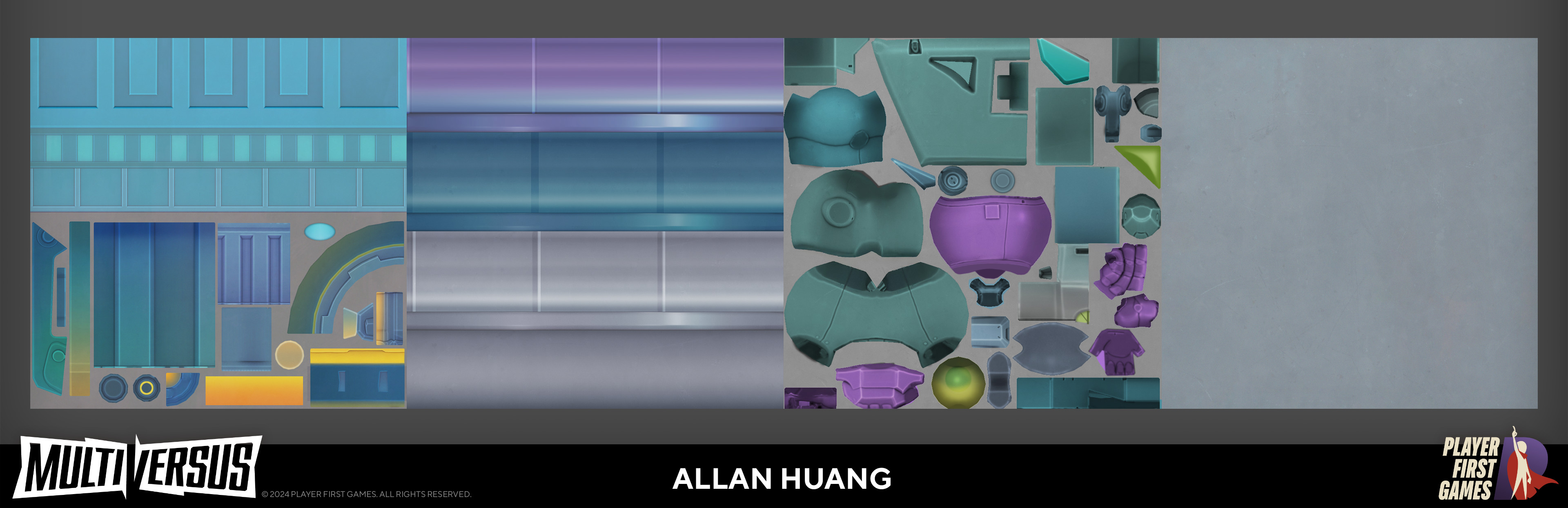 Assortment of Trims, Tiling, and Unique textures used through the environment.