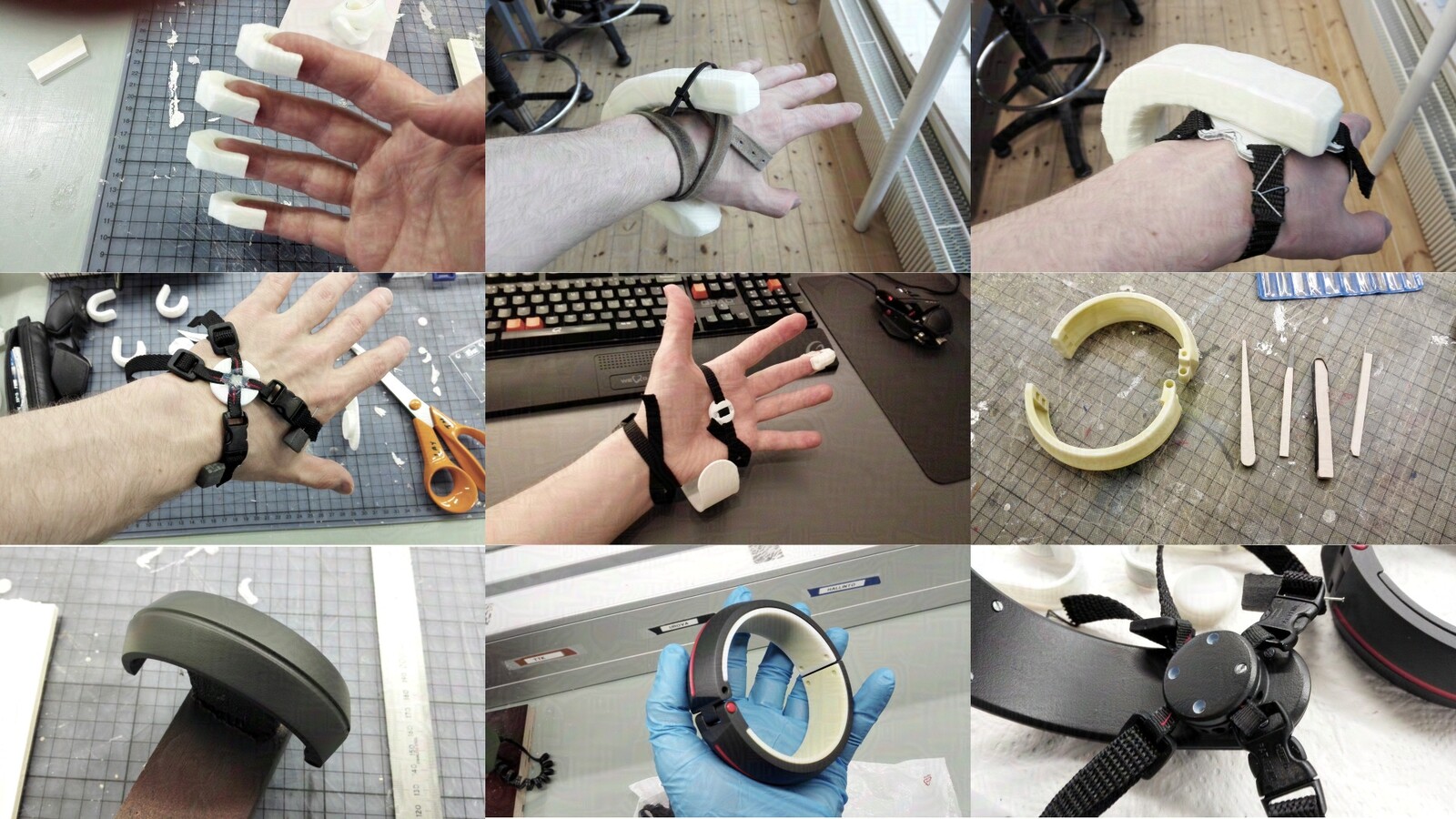 Various stages of the design process