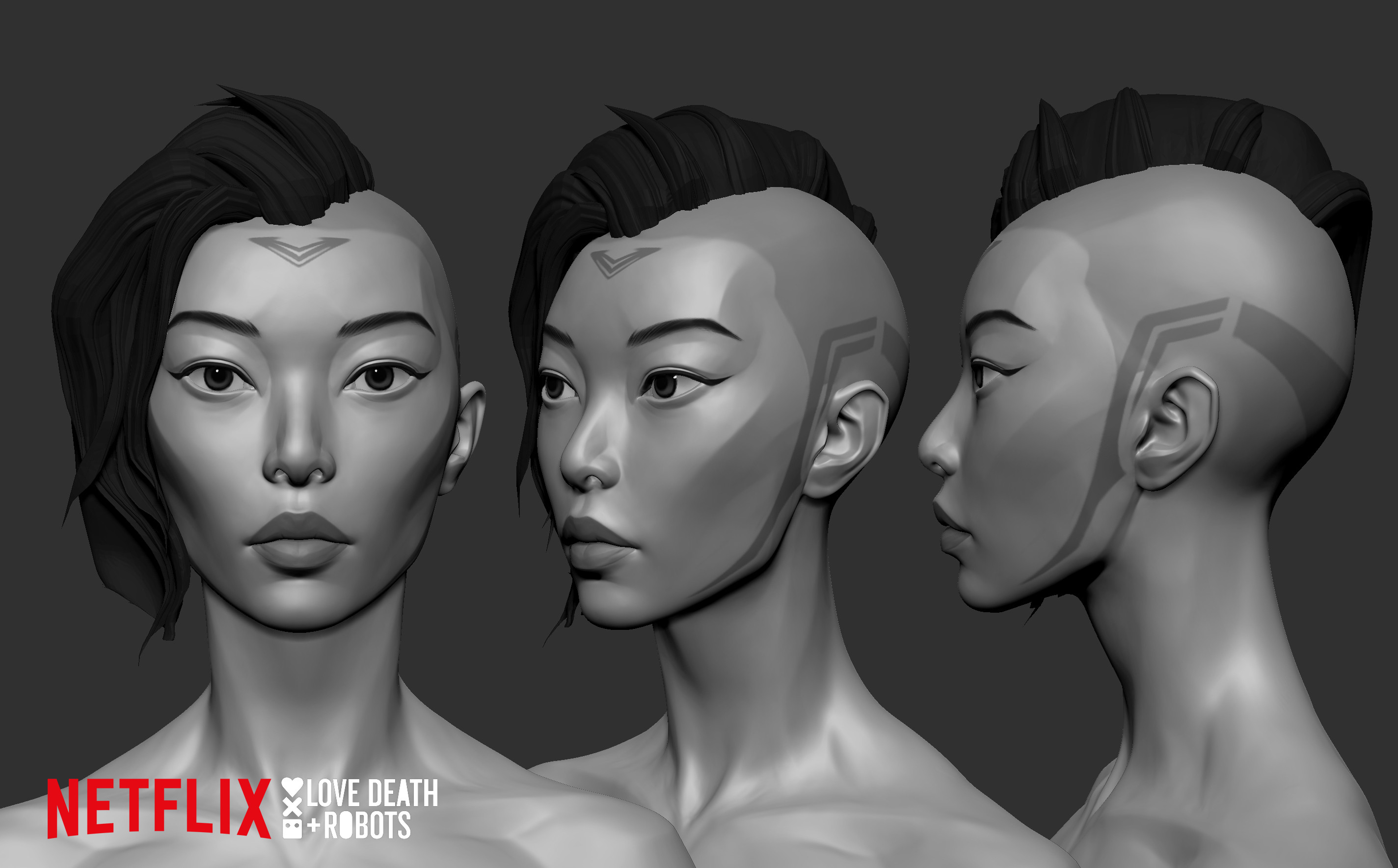Mei Zbrush model closeup