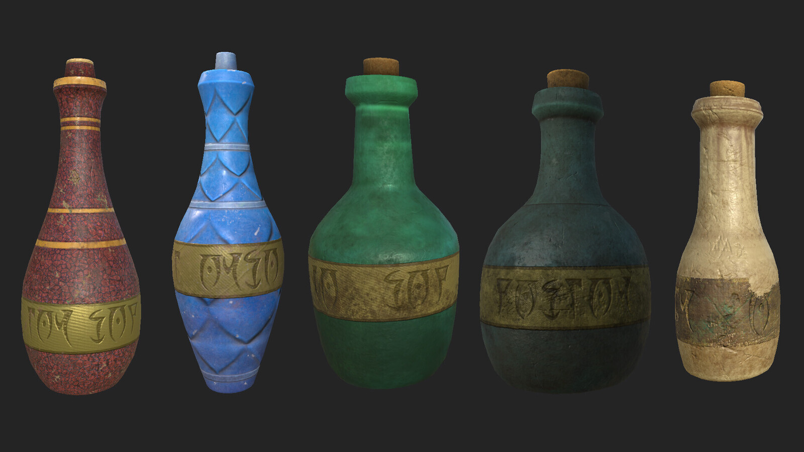Potions of various qualities 