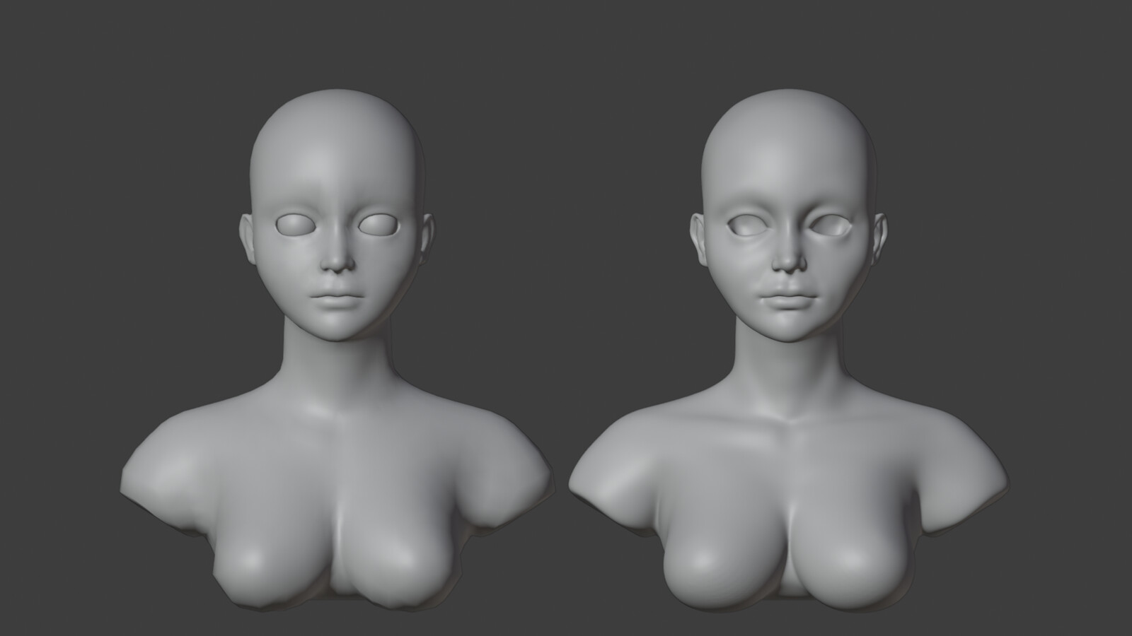 Clean retopology (left) vs. high-poly sculpt (right) - optimized for animation with proper edge flow and quad-based topology.