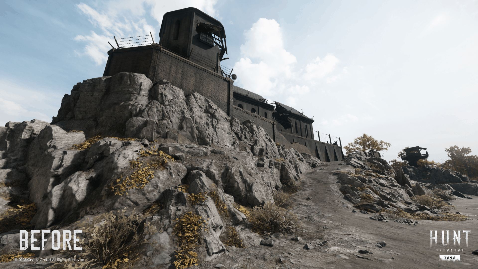 Players approaching from the side of the new structure also have more cover and opportunities to change their position. Since we couldn't alter the terrain significantly, the addition of ladders to bridge the verticality drop was a convenient choice.