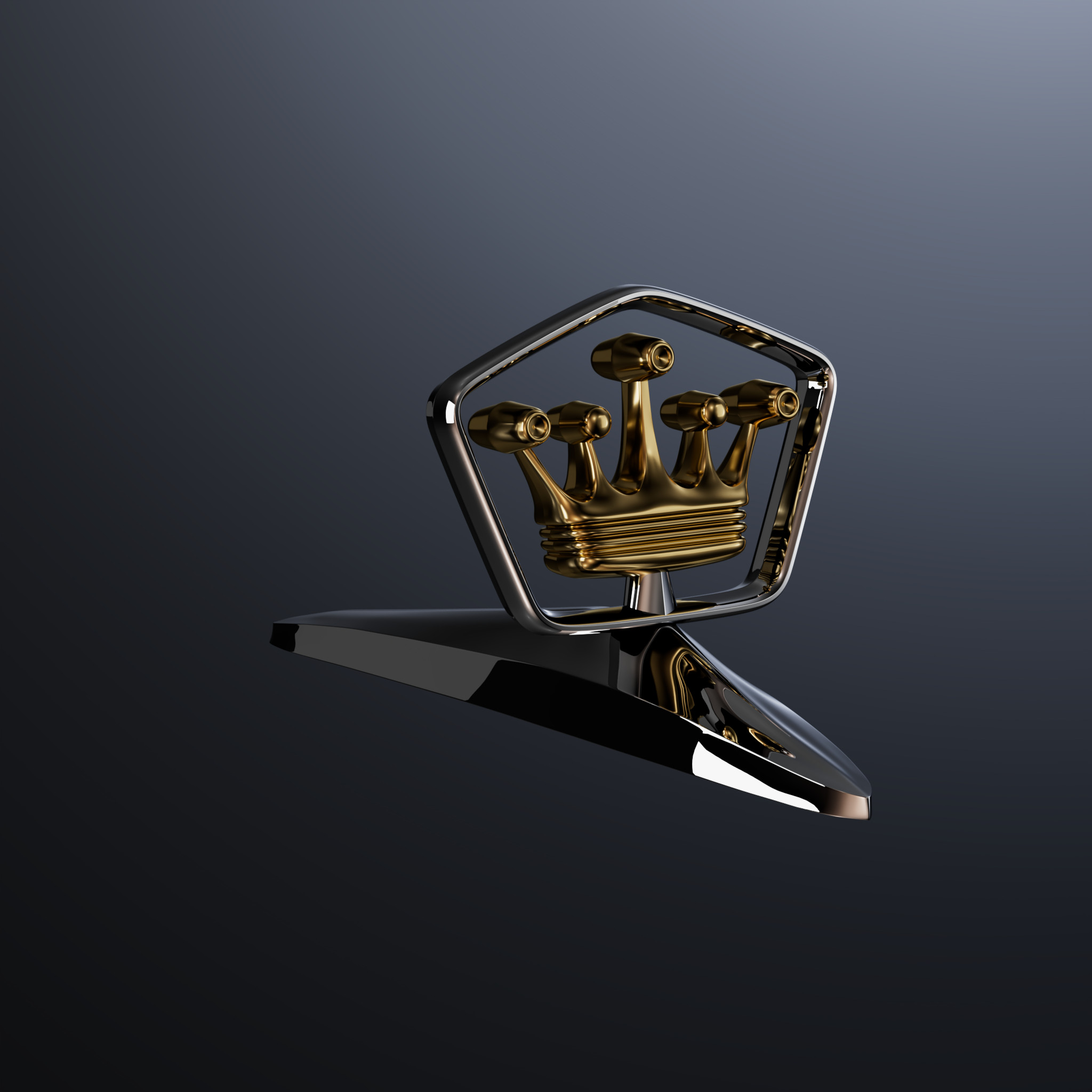 Hood Ornament from a 1957 Mercury Monarch | Still Render