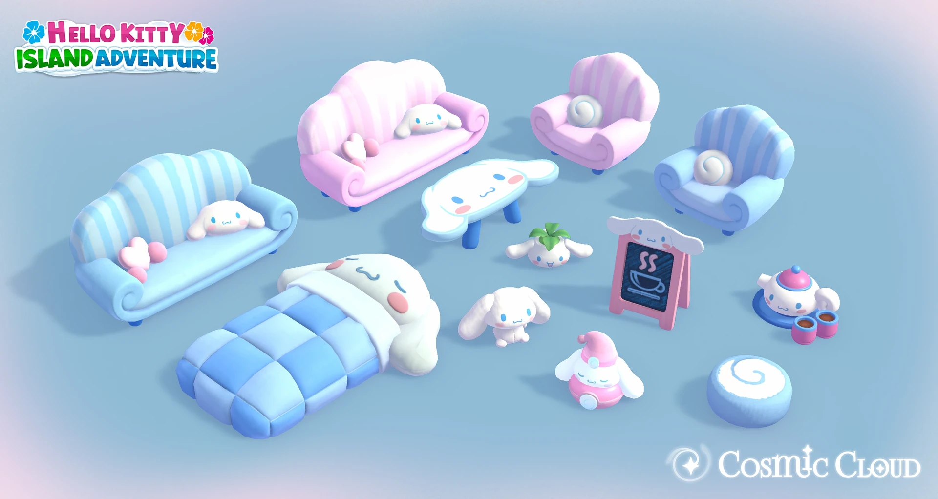 ArtStation - Cinnamoroll / Snow Reward Furnitures - Hello Kitty