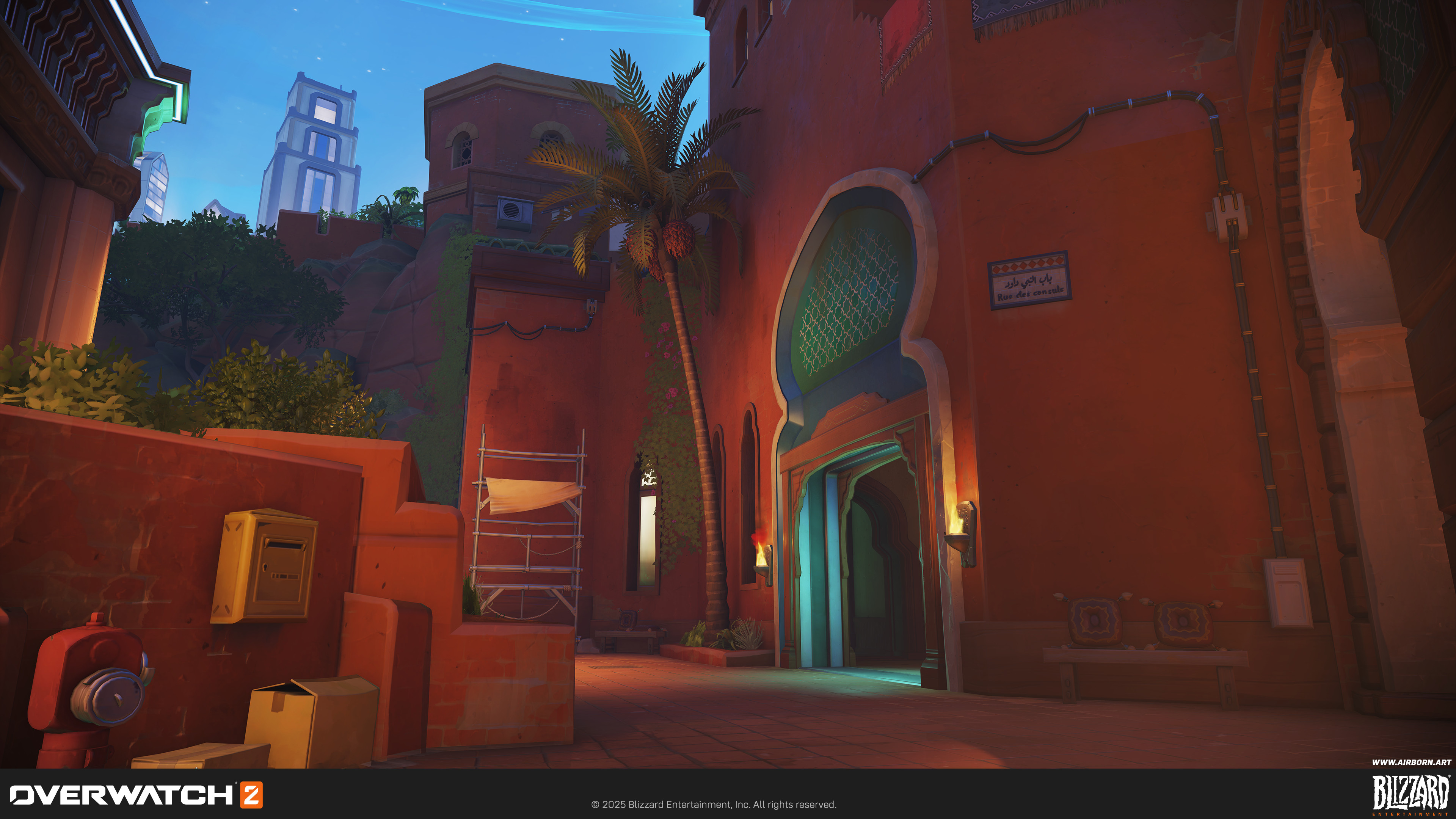 Set dressing on the Town Center capture point, I also created a set of street name plates for the map.