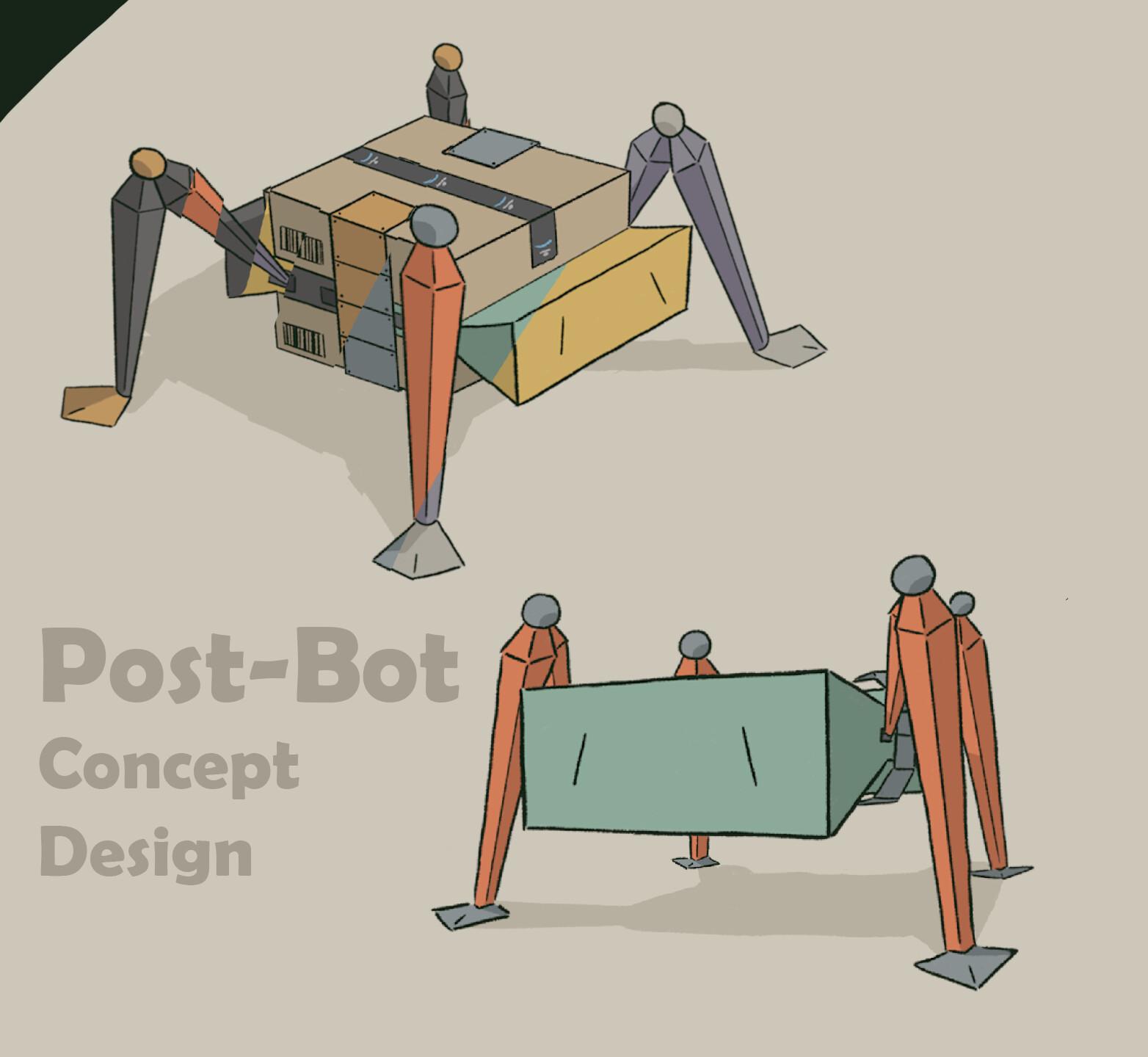 ArtStation - Post-Bot Concept Design