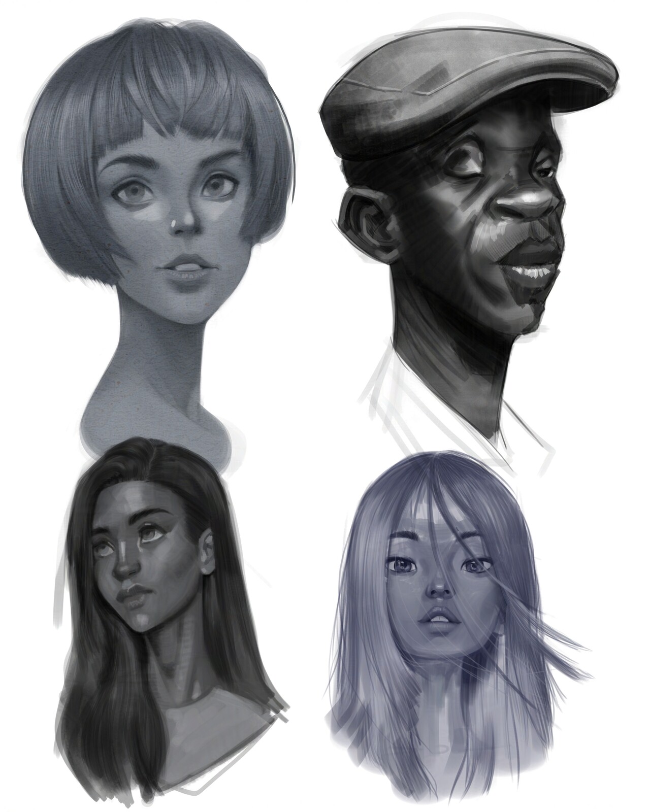 Mixed Style Portrait Studies