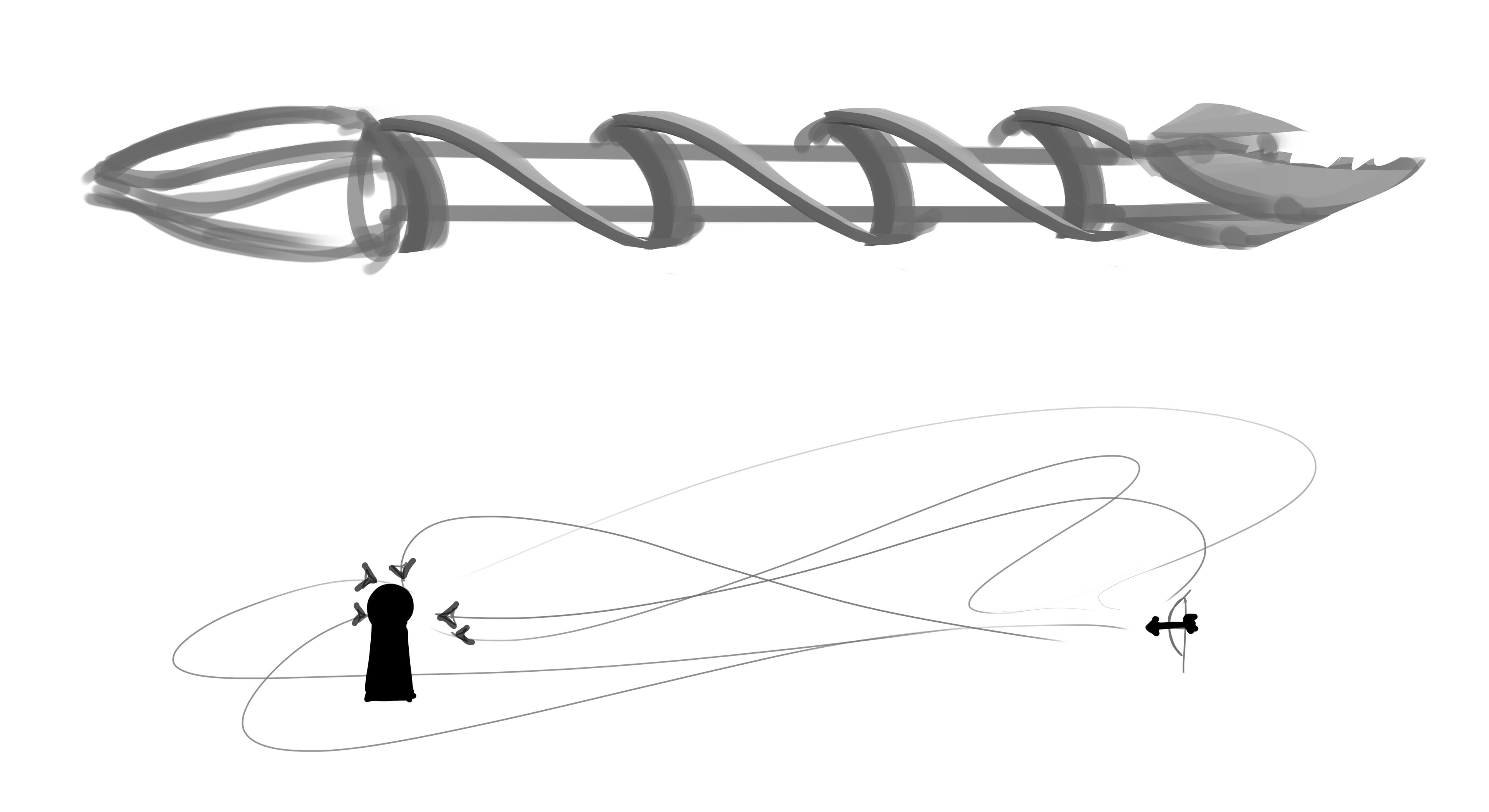 Swinging arrow mechanics 