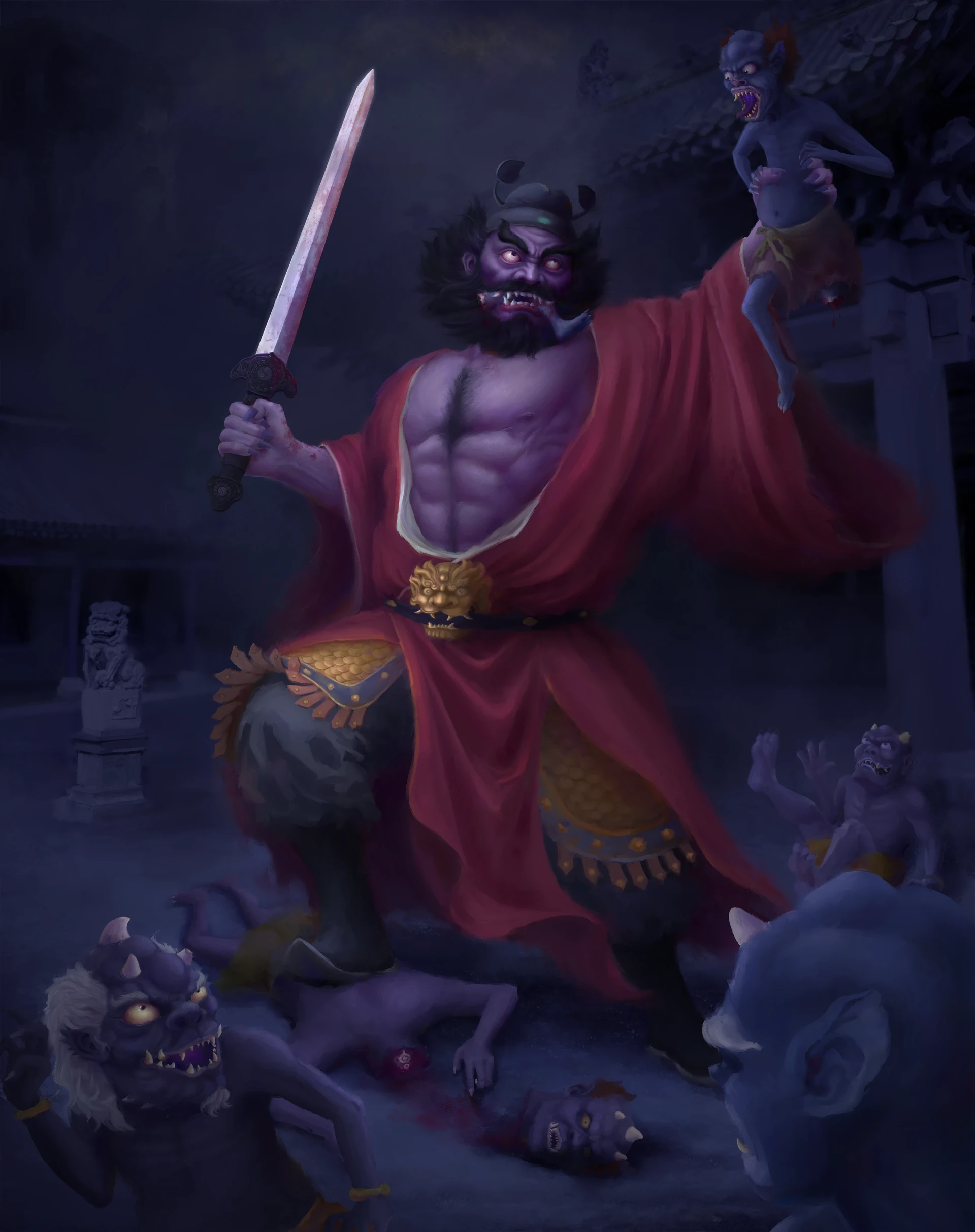 ArtStation - 钟馗捉鬼图