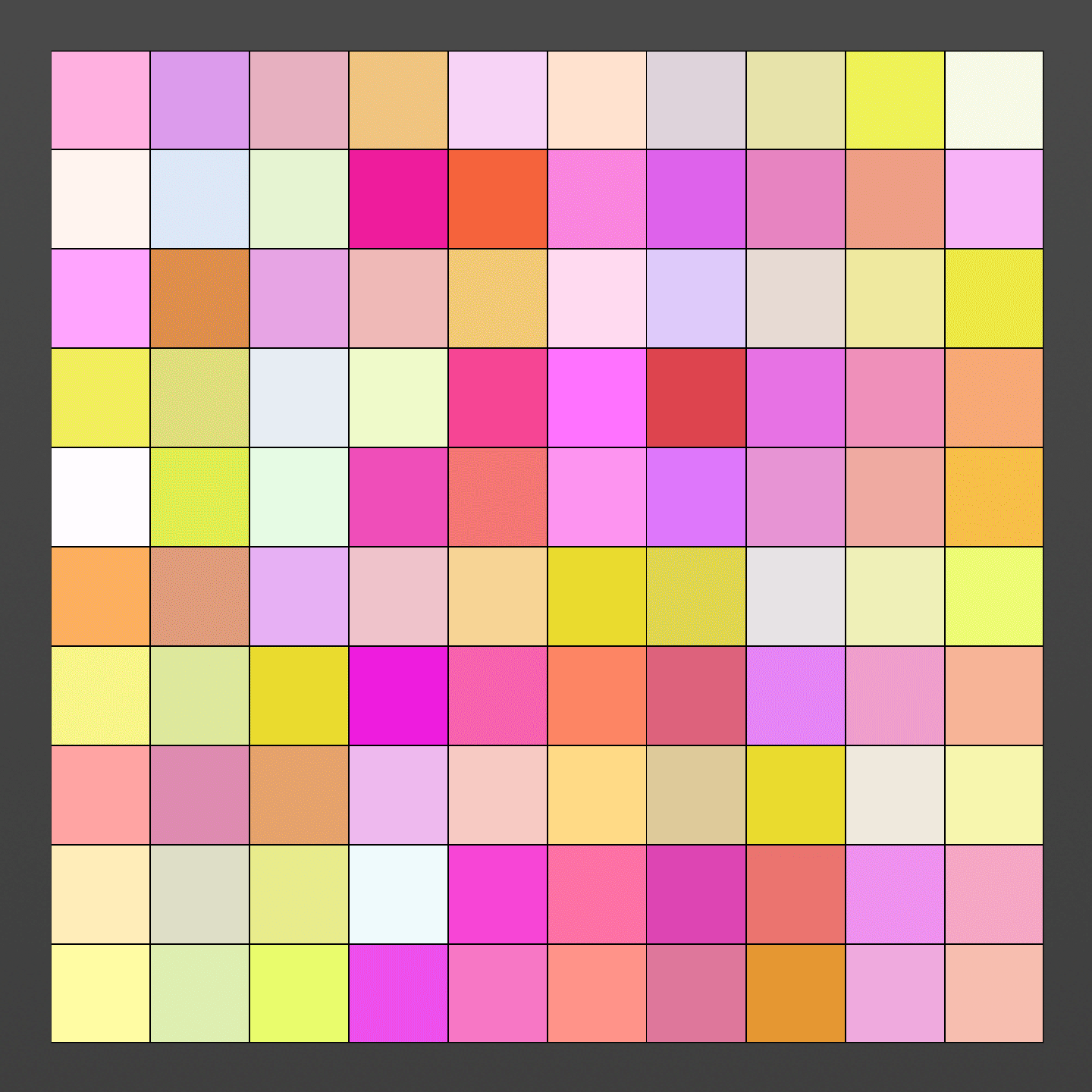 Different tile patterns generated in Houdini COPs, with each tile separated and assigned a unique ID via connectivity