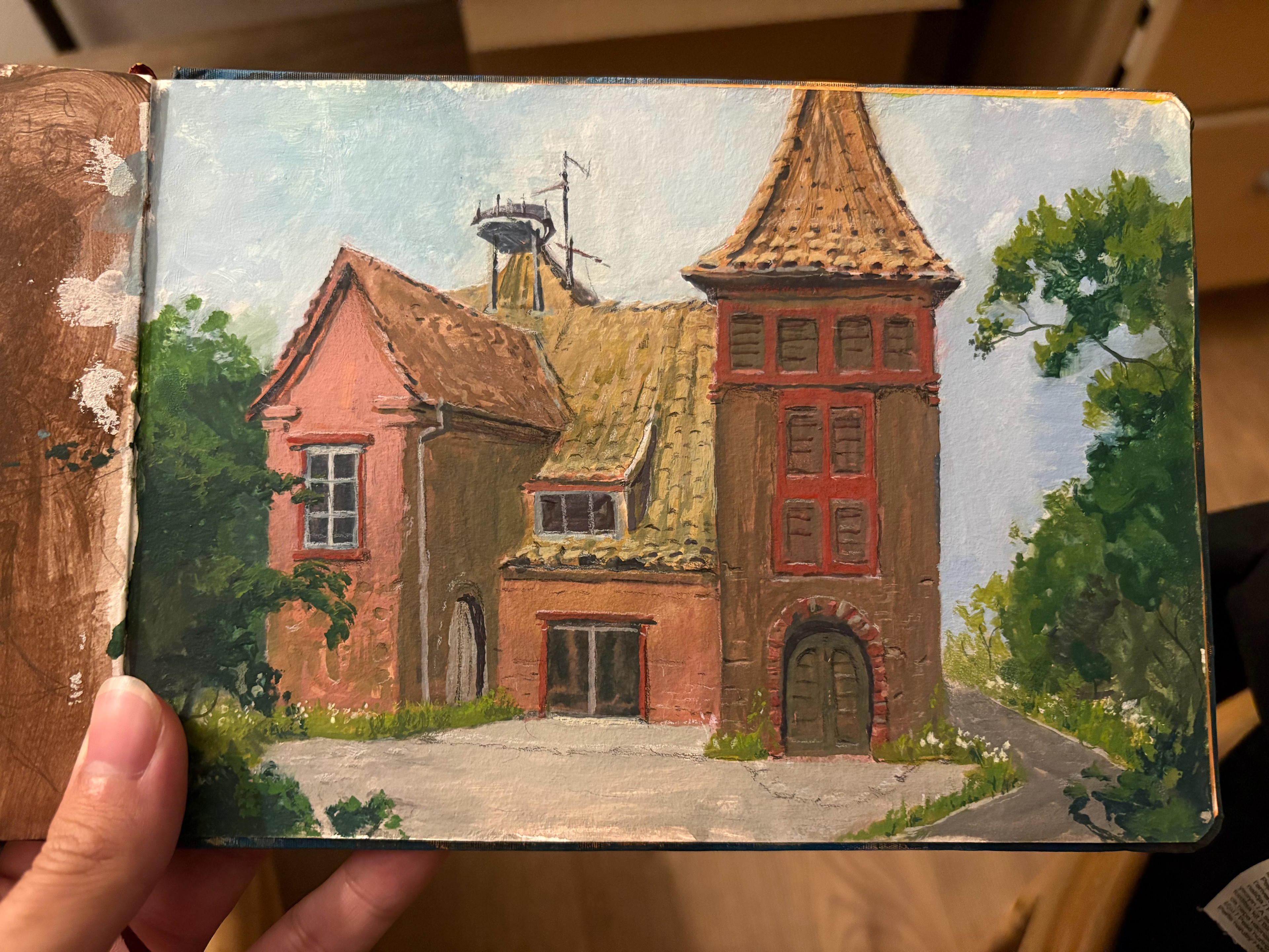 Plein air painting I made that inspired the design