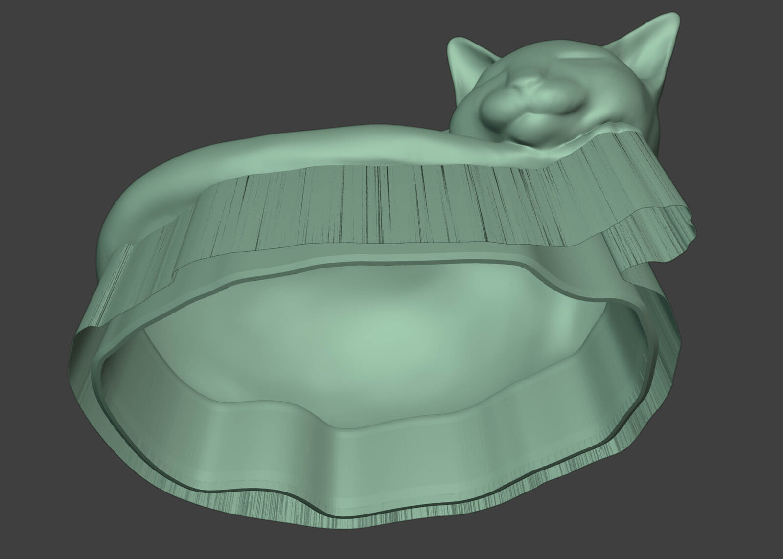 I also increased the height of the lower wall for mold-making purposes. 
