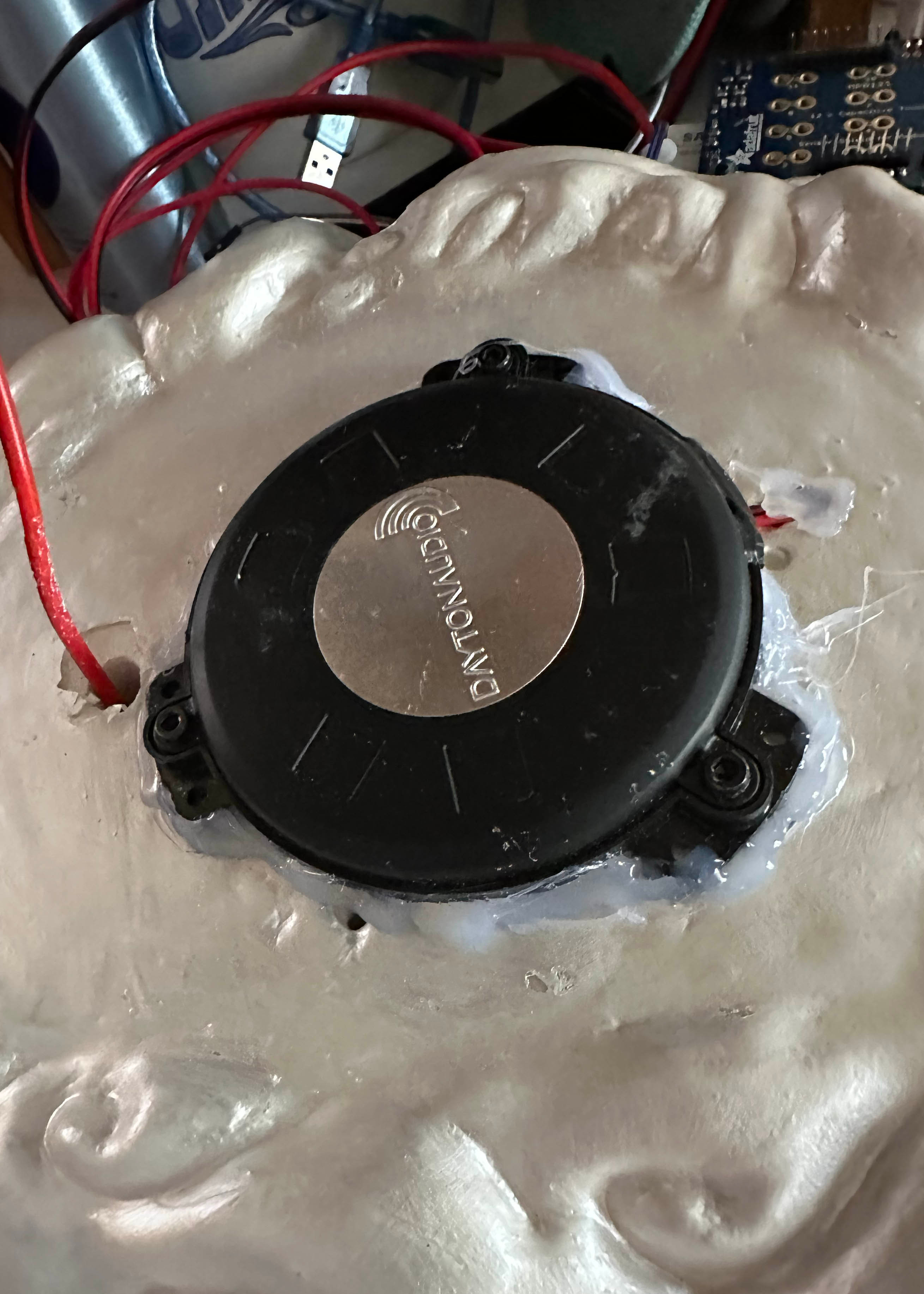 The tactile transducer also called a "buttkicker"