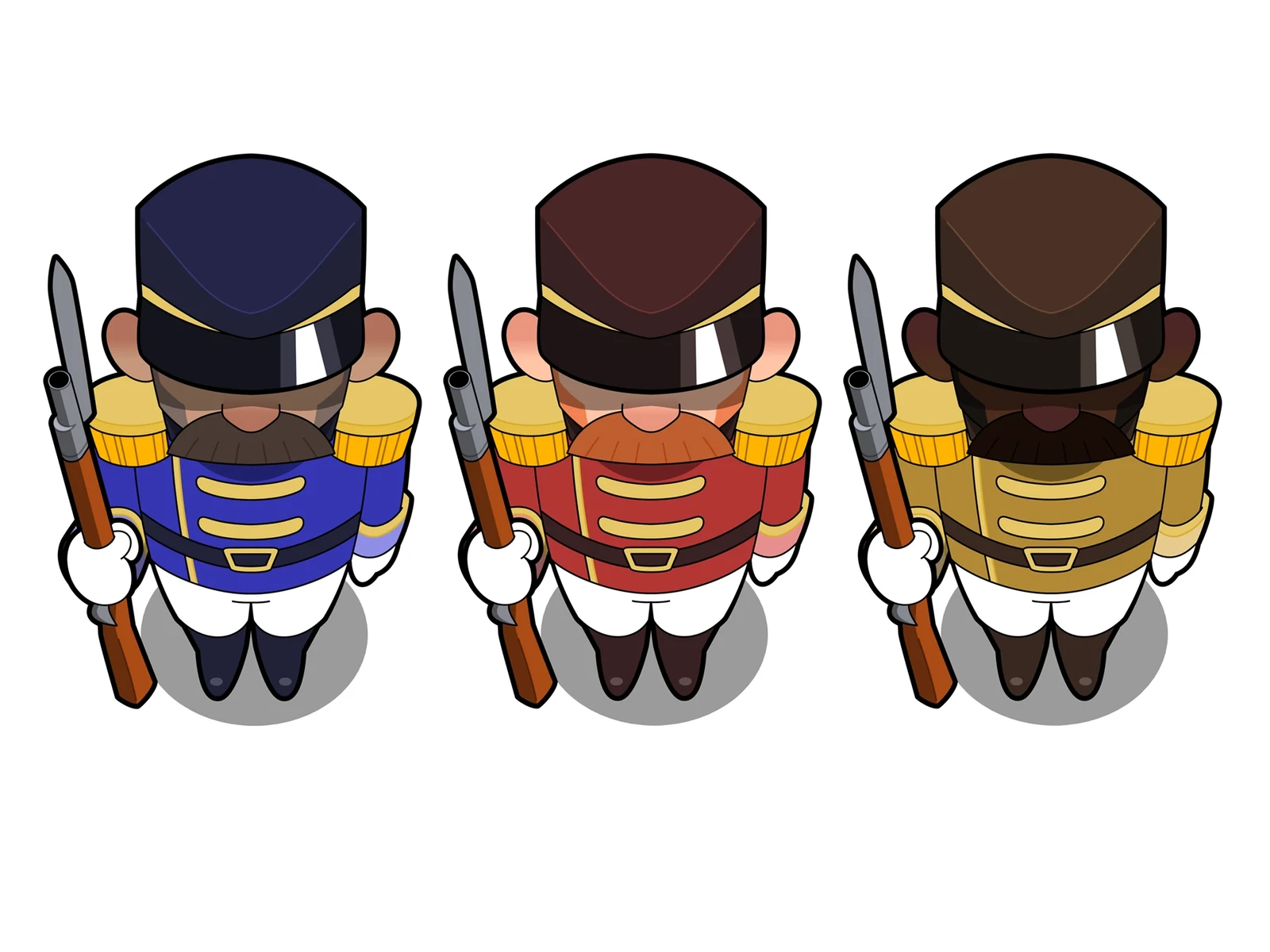 Palette swaps for the Infantry unit.