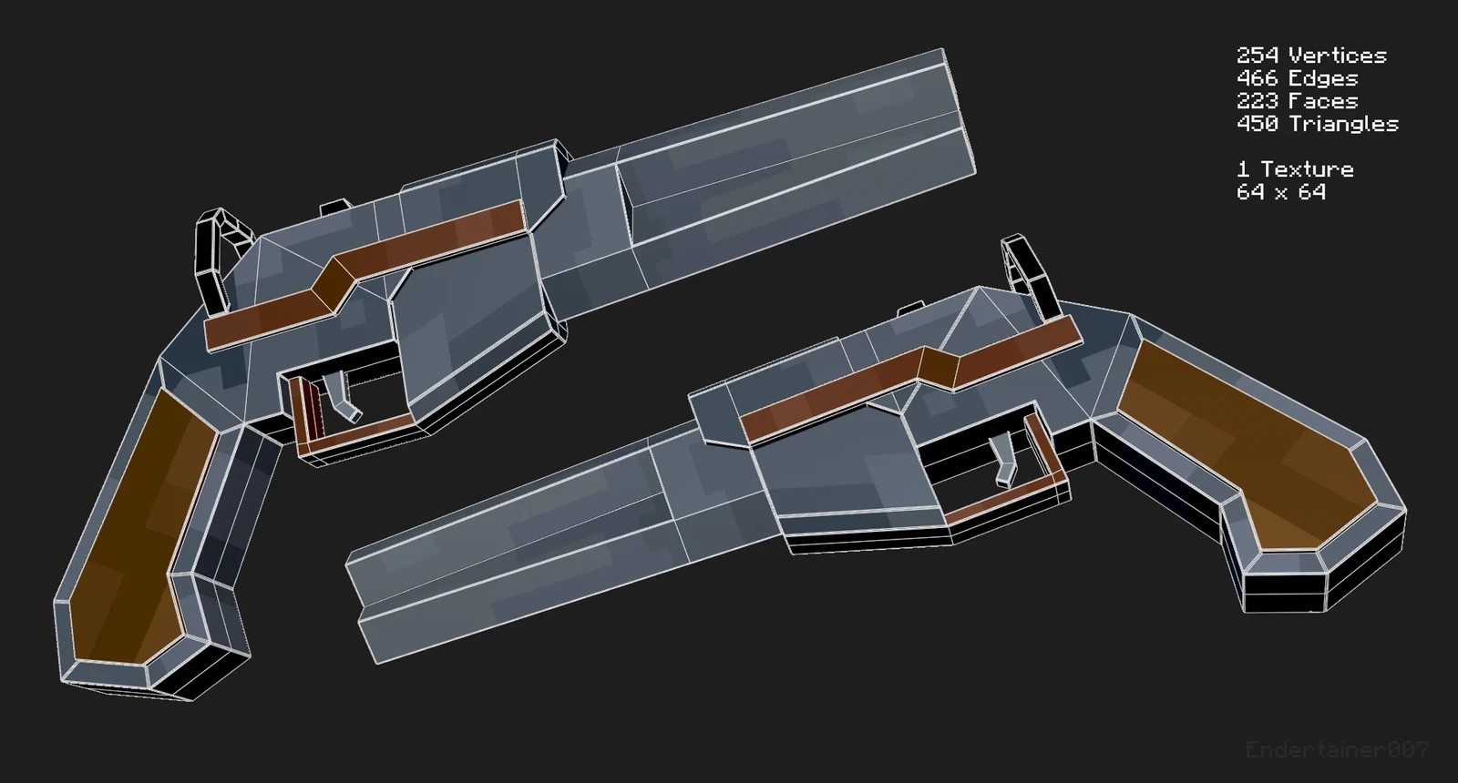 Solid Render with Wireframe &amp; Statistics
