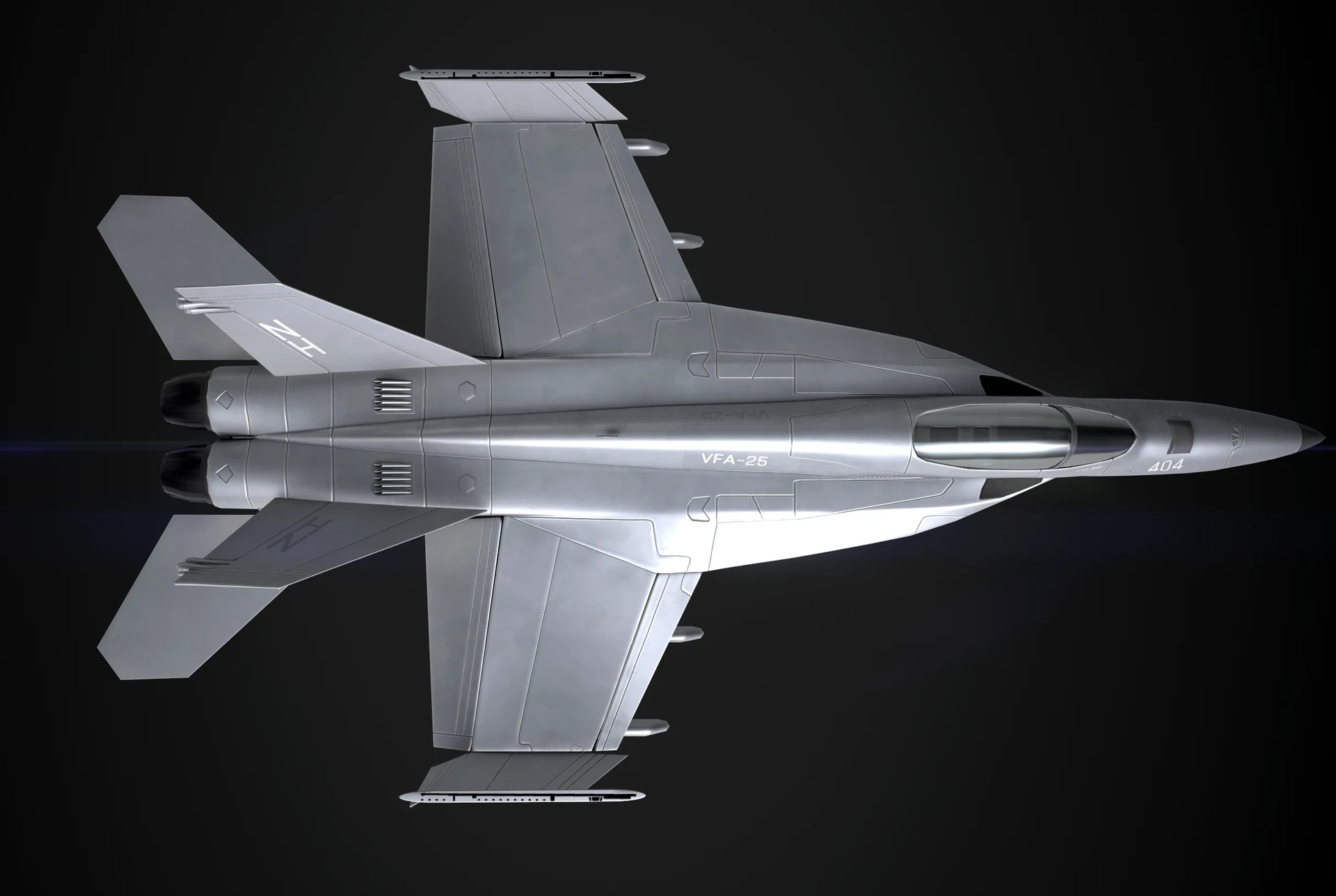 FA-18E Super Hornet - Low Poly Fighter Jet