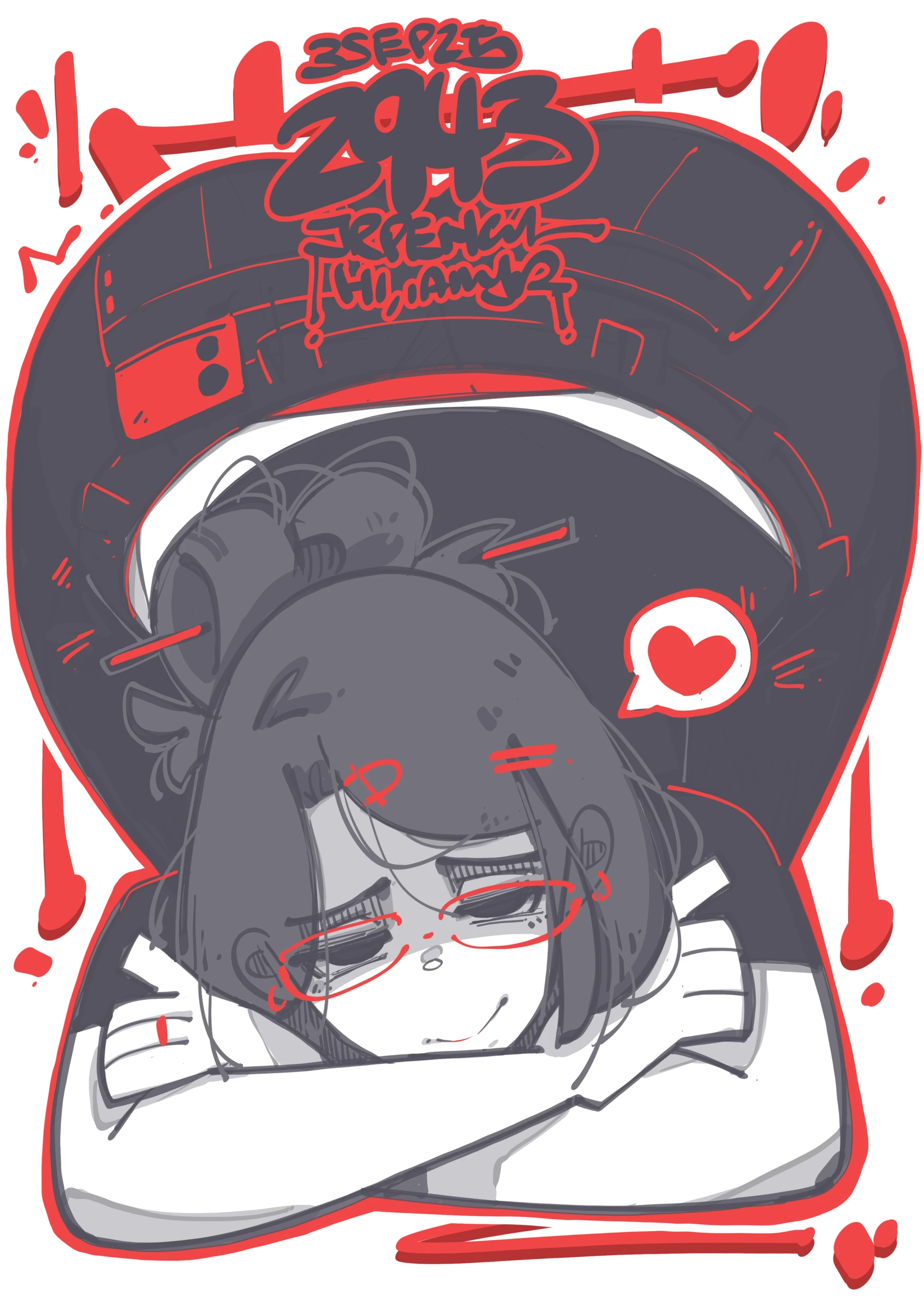 Jr Pencil - 2943 - 红/ red 3 Sep 2025 #画画#doodle