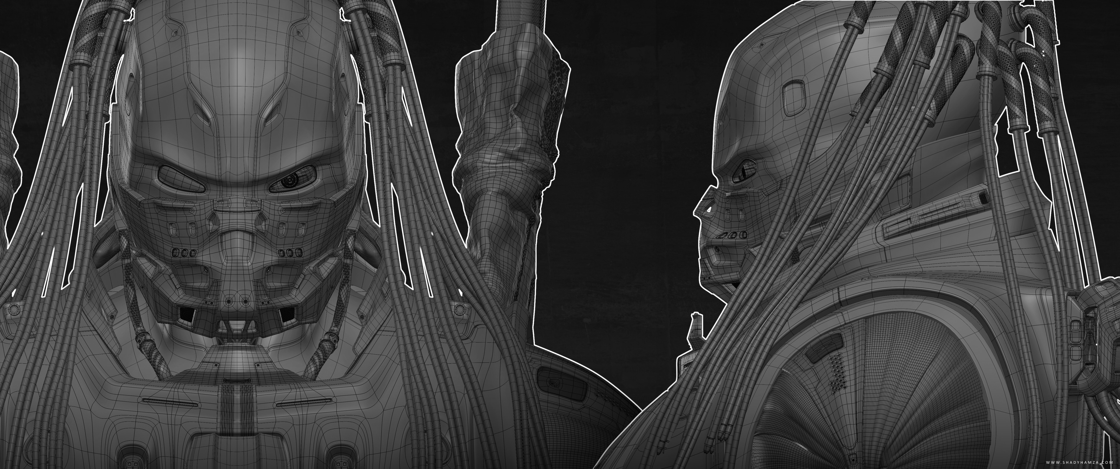 Wireframe View Close up