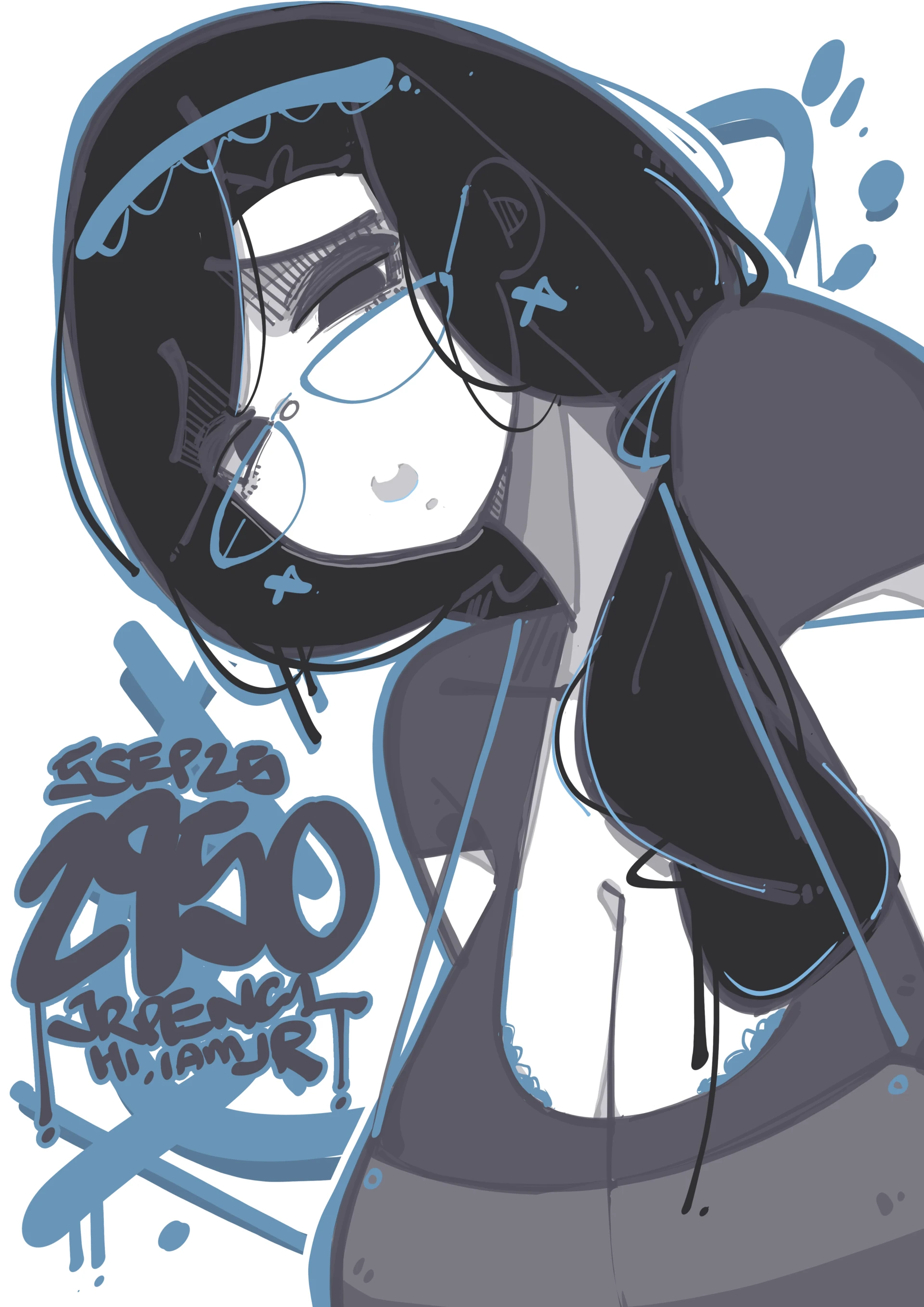 ArtStation - 2950 - 蓝/ blue 5 Sep 2025 #画画#doodle