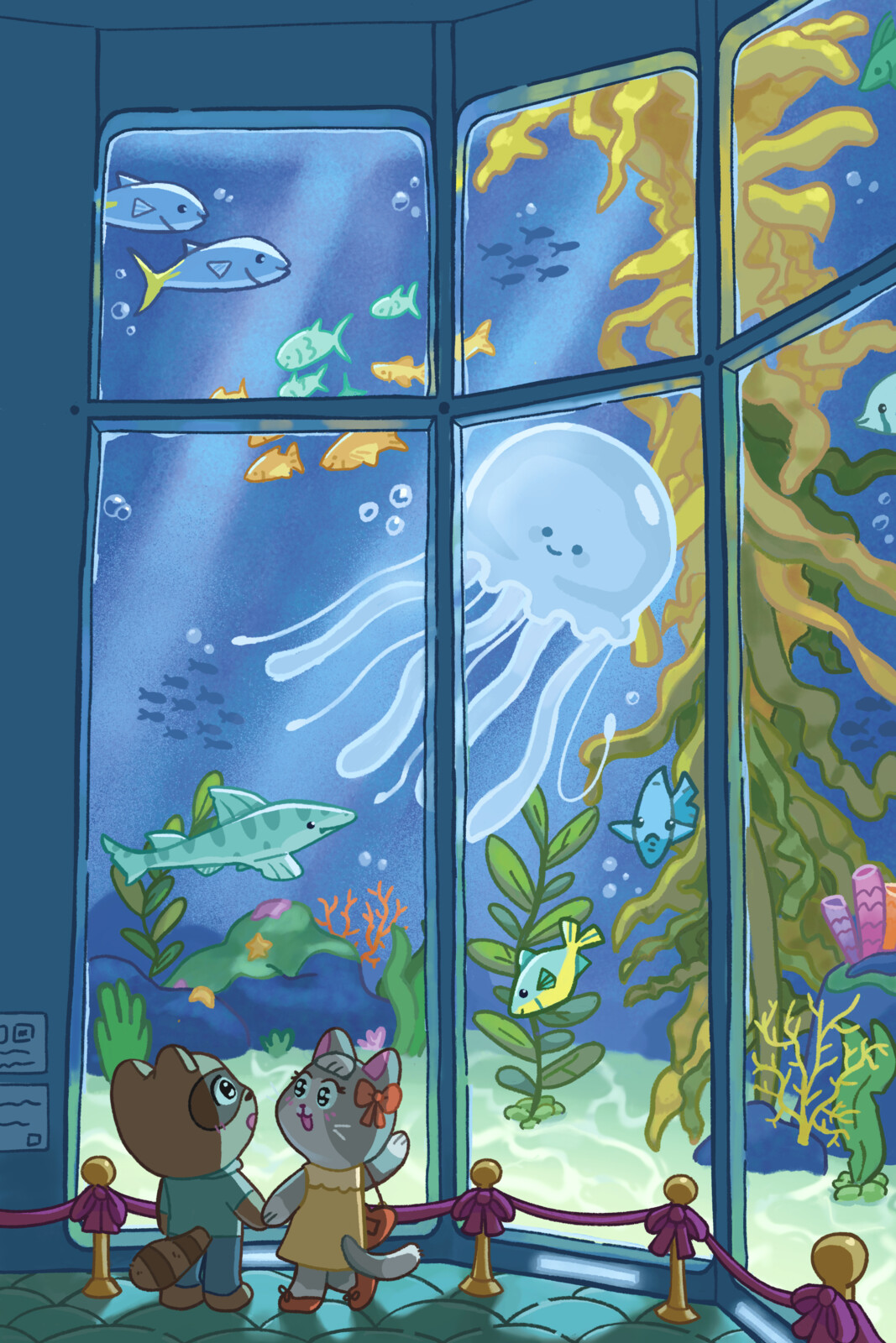 Post Card - Date at the aquarium