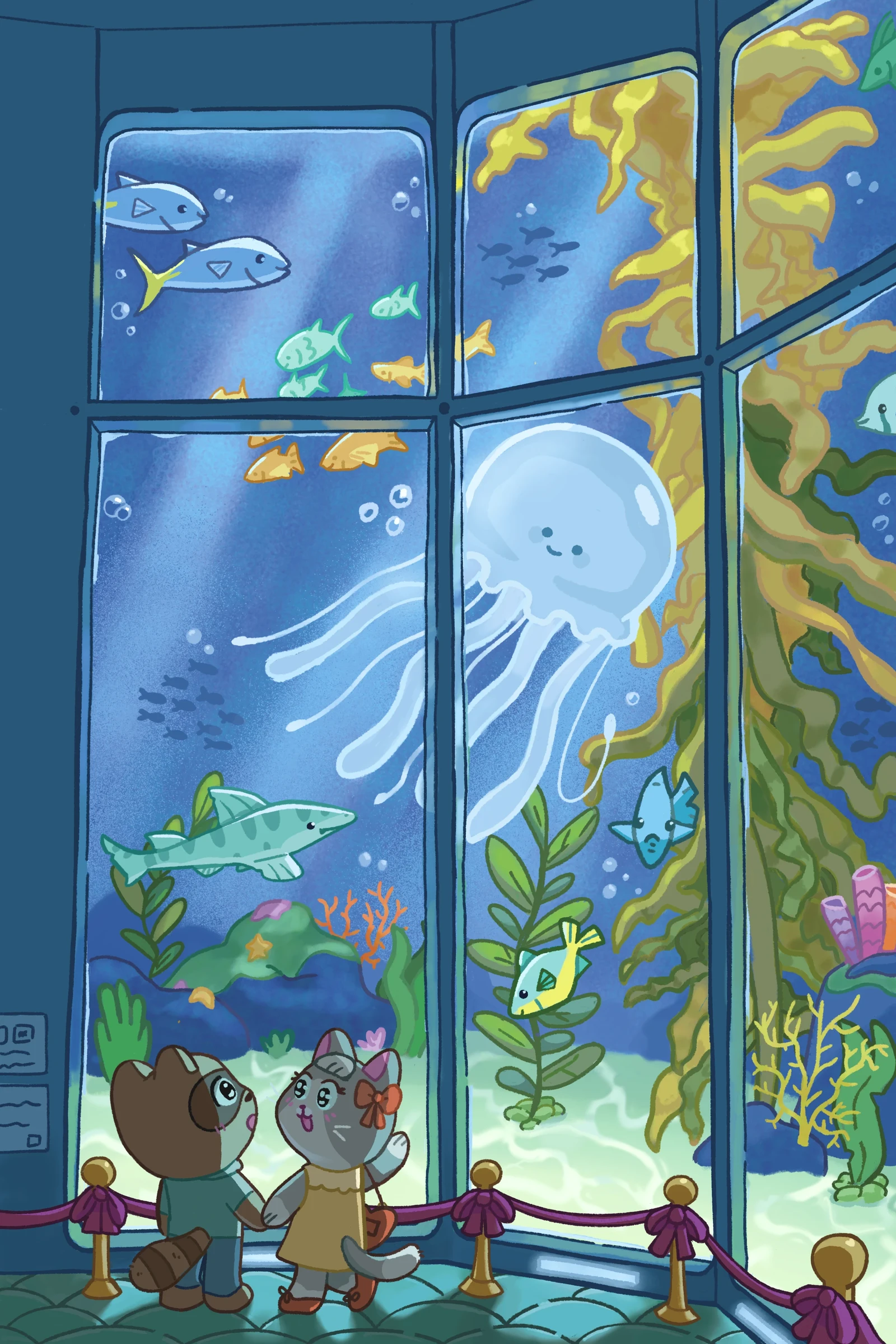 Post Card - Date at the aquarium