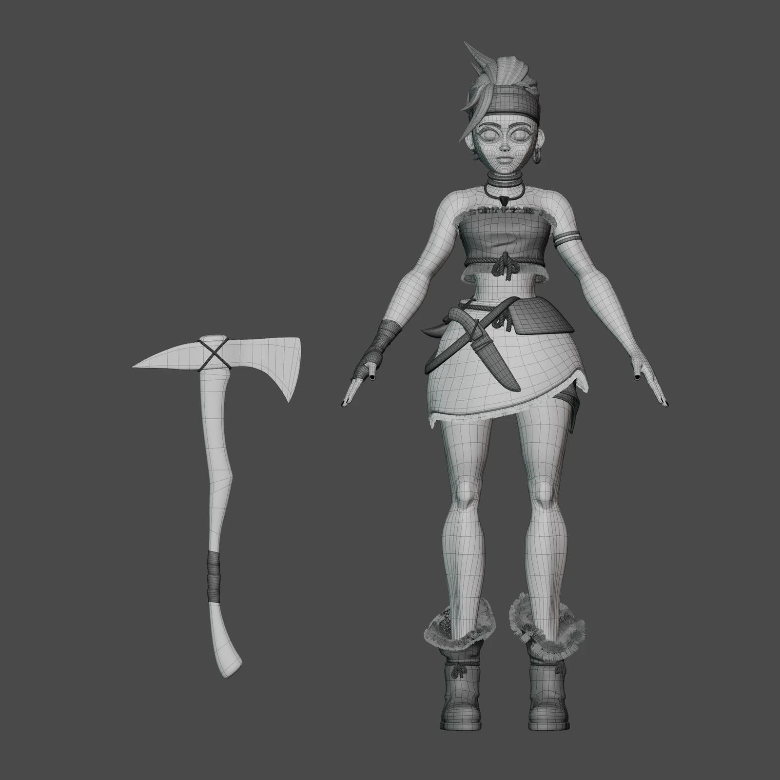 A-Pose Wireframe