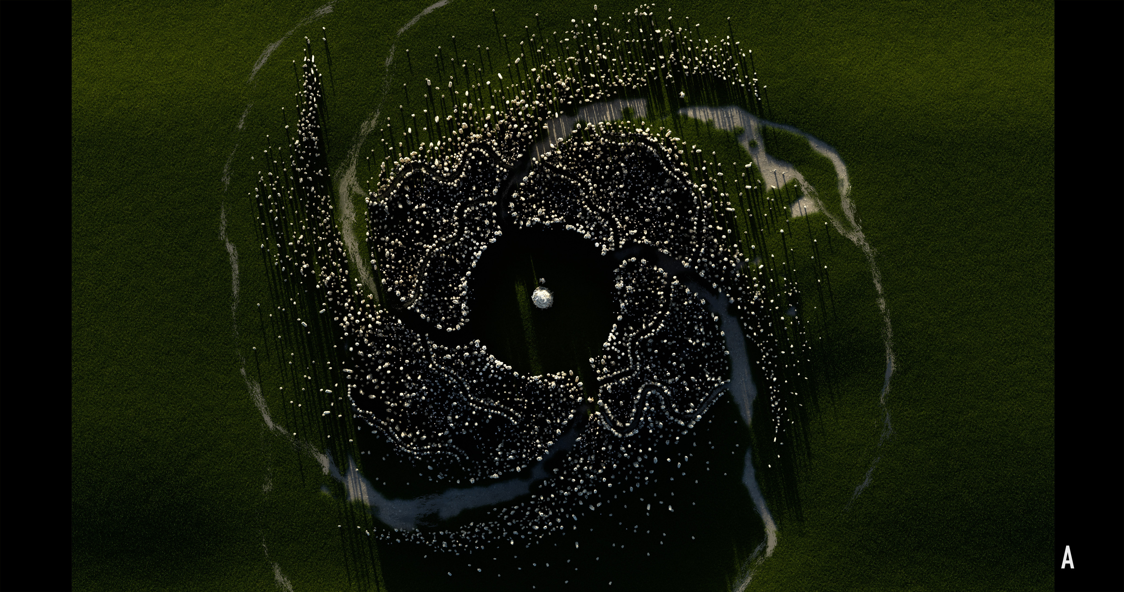 The Spiral shape was popular but in the end the landscape dictated how it looks in the film