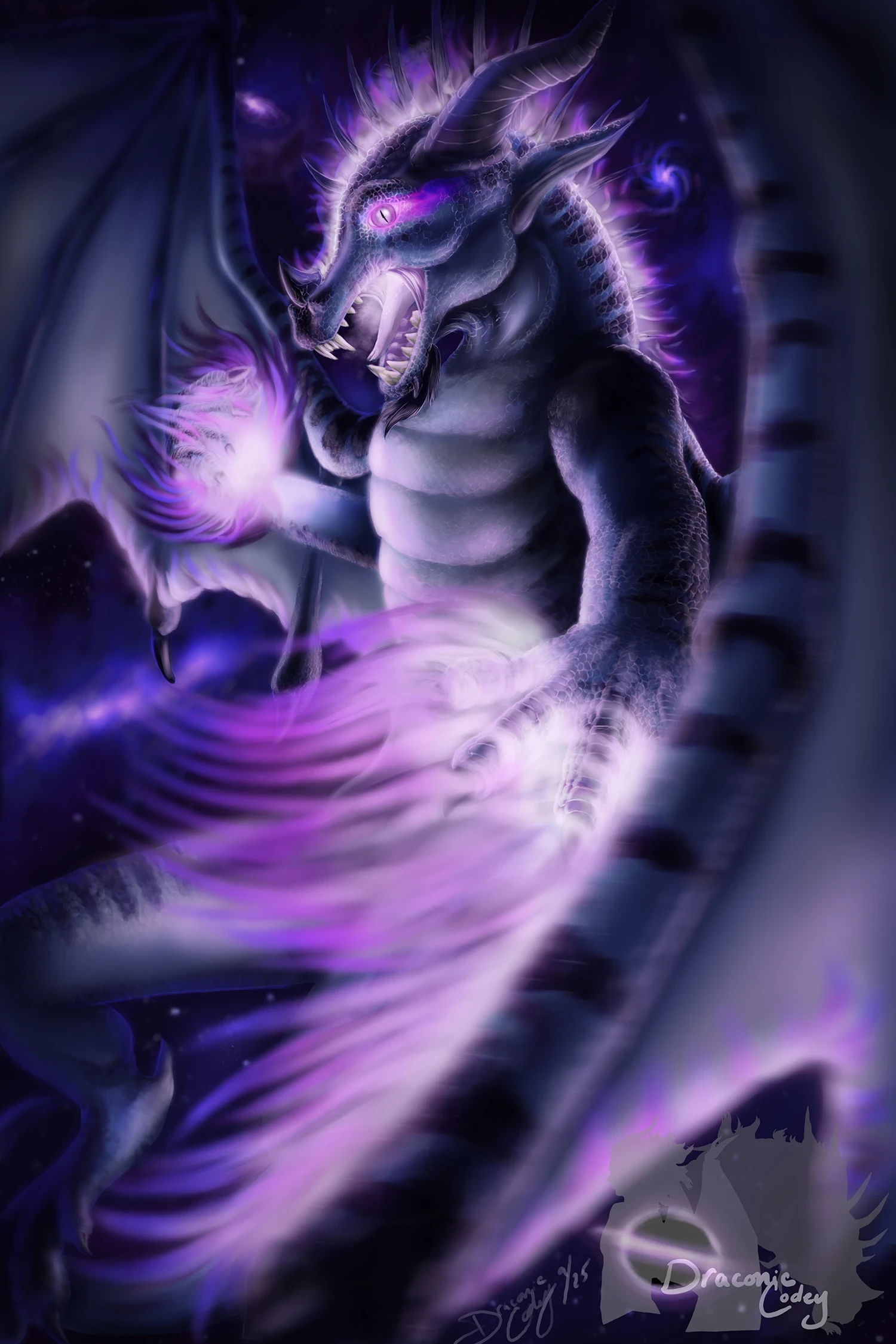 A dracthyr from World of Warcraft having been corrupted by the void. 