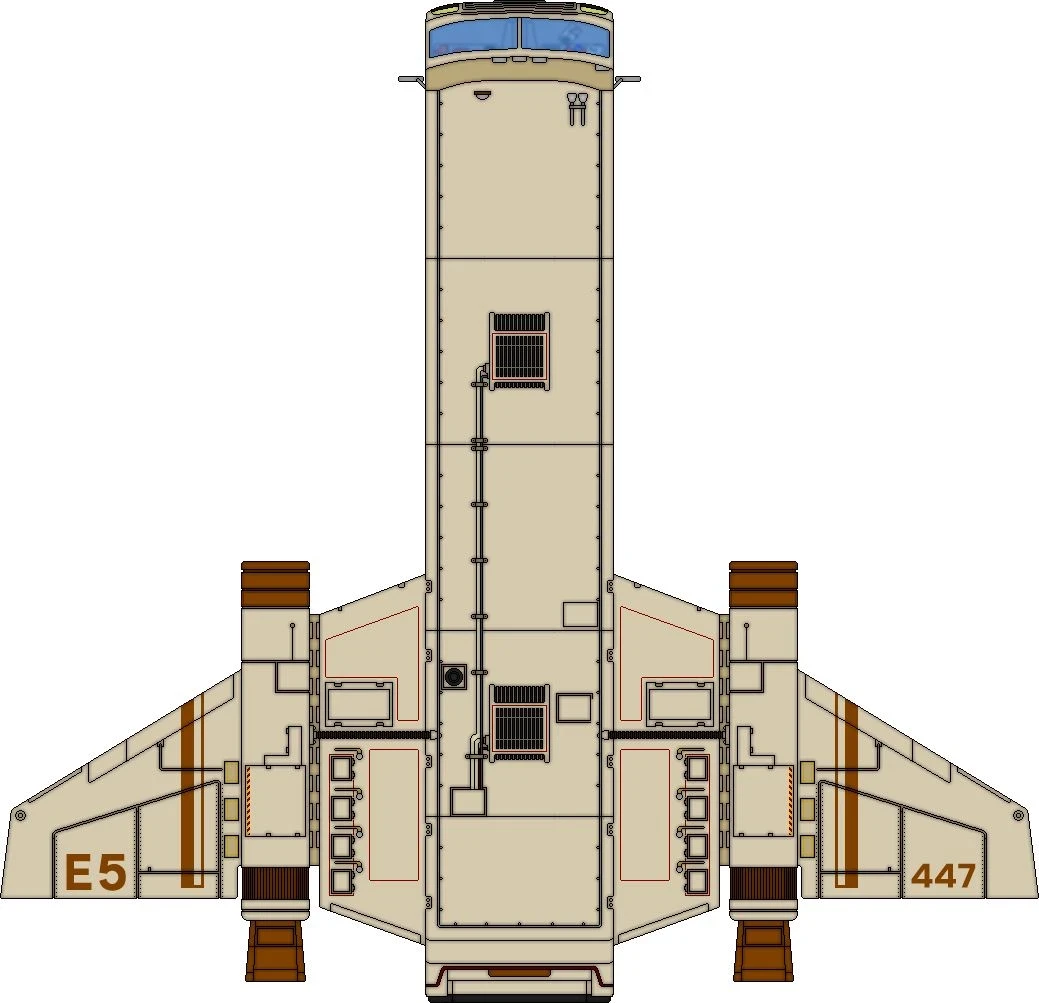 Exterior. Big props to 'rockin-knight' go see his stuff..

https://www.deviantart.com/rockin-knight/art/Eagle-5-Spaceballs-Blueprint-918011943
https://www.deviantart.com/rockin-knight/art/Eagle-5-Spaceballs-Blueprint-918011943
