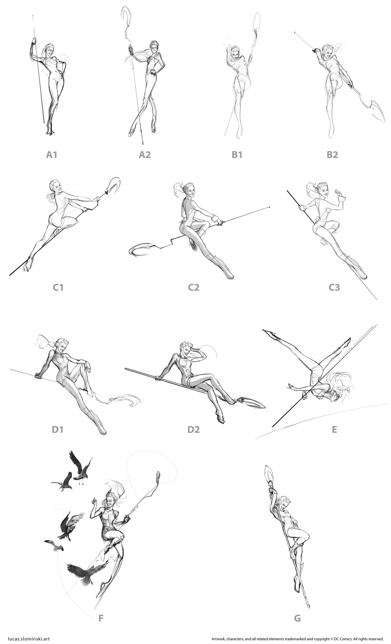 Exploratory pose studies