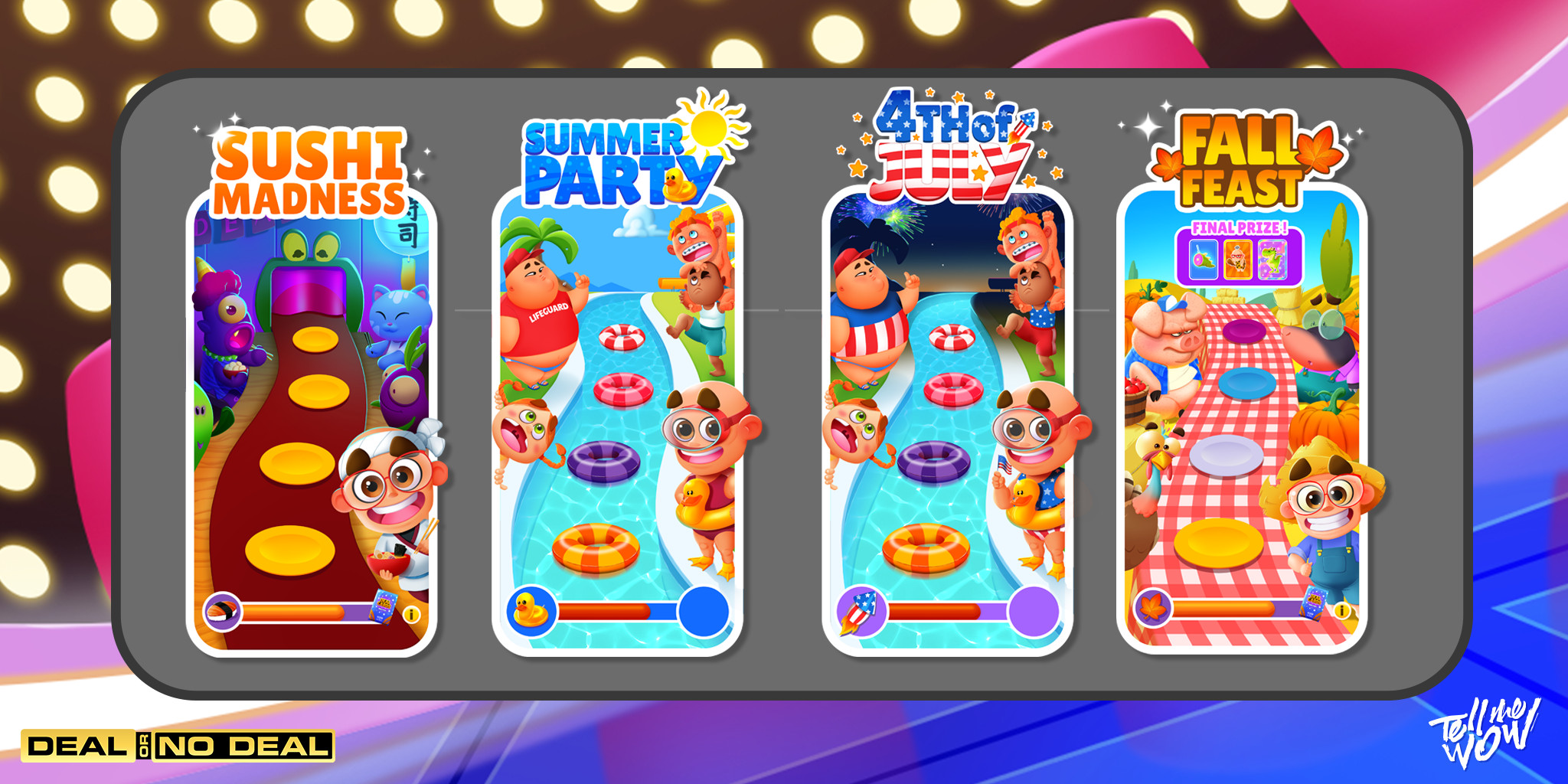 Different skins for the featured event, for different times of the year.