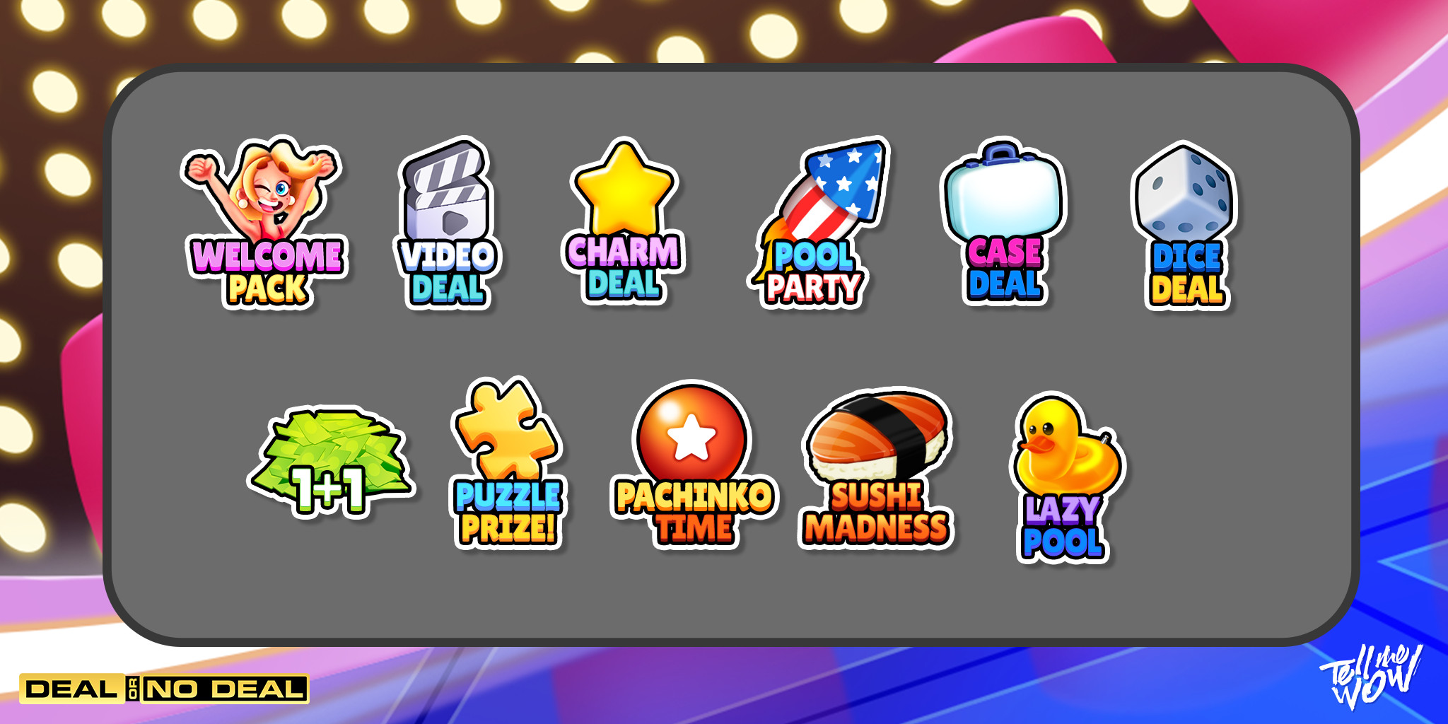 Some of the icons for the different mini-games and events on the main screen.

