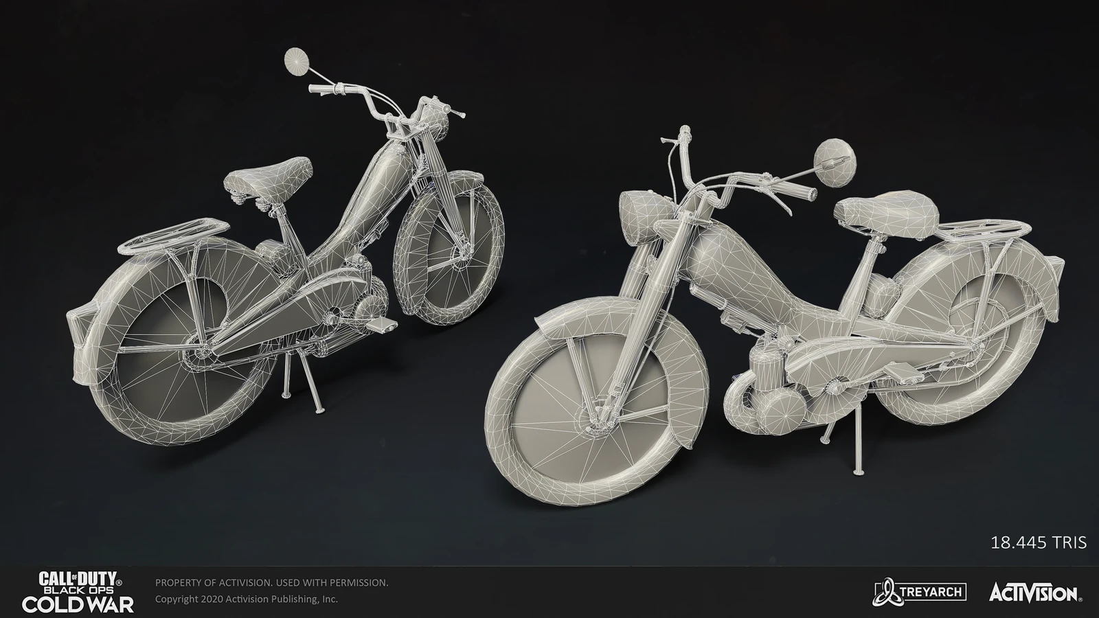 Mobylette Motobecane wireframe