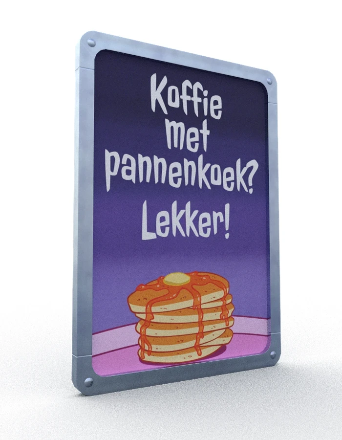 Poster "Koffie met pannenkoek? Lekker!"