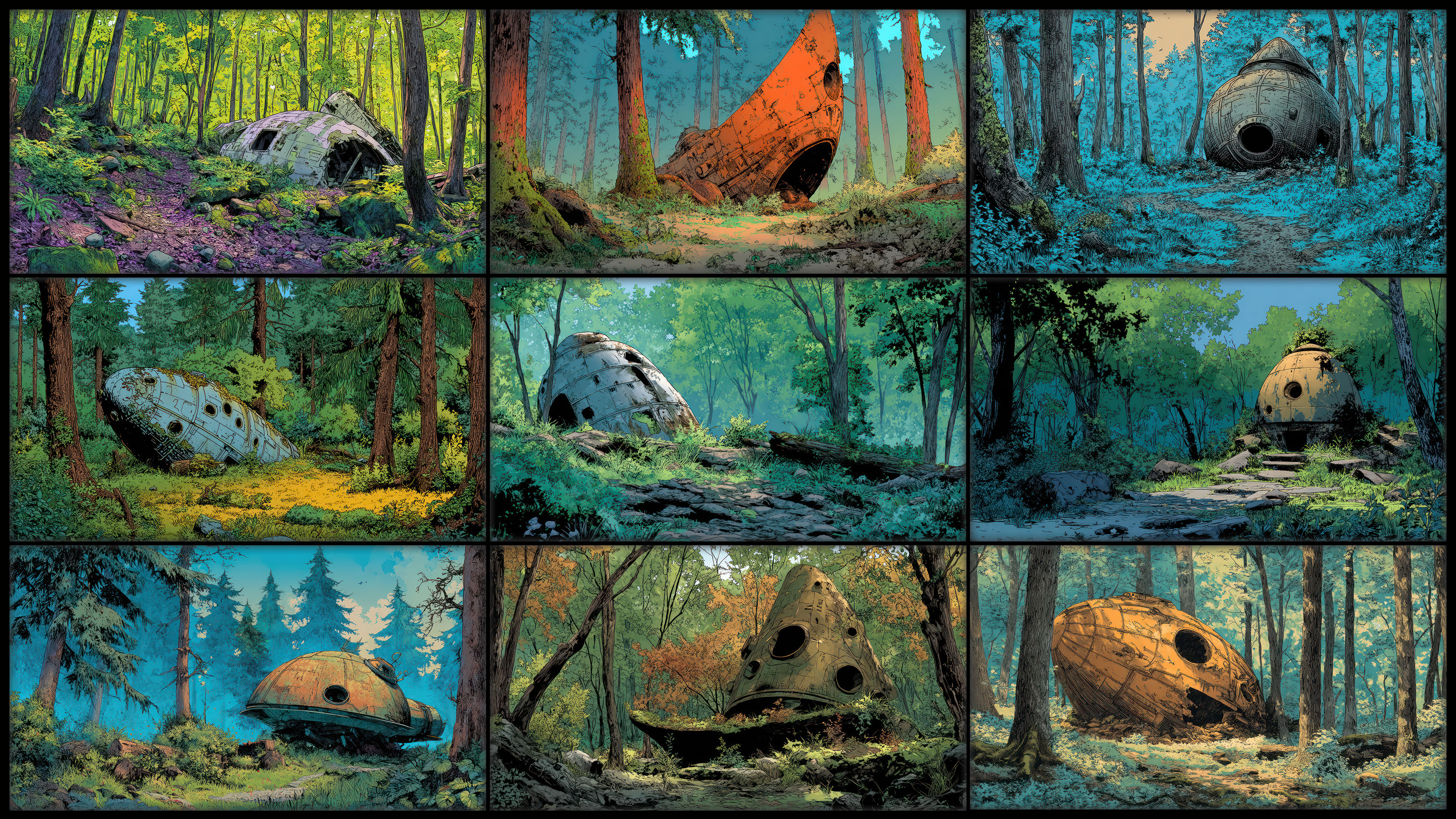 230 Abandoned Forest - Cartoon Concept Reference Image Pack v.186 |4K|
https://www.artstation.com/a/50229087