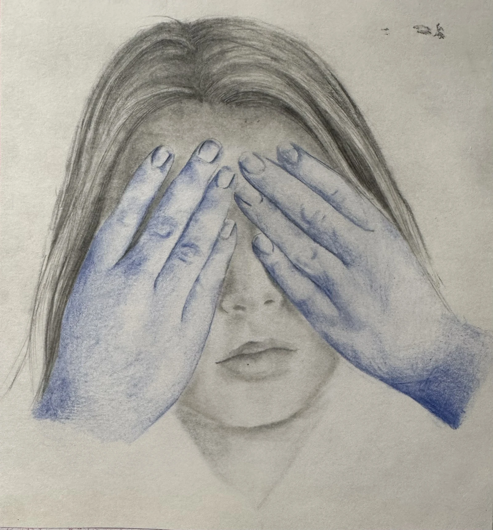 Sorrow Portrayed by Hand Placement