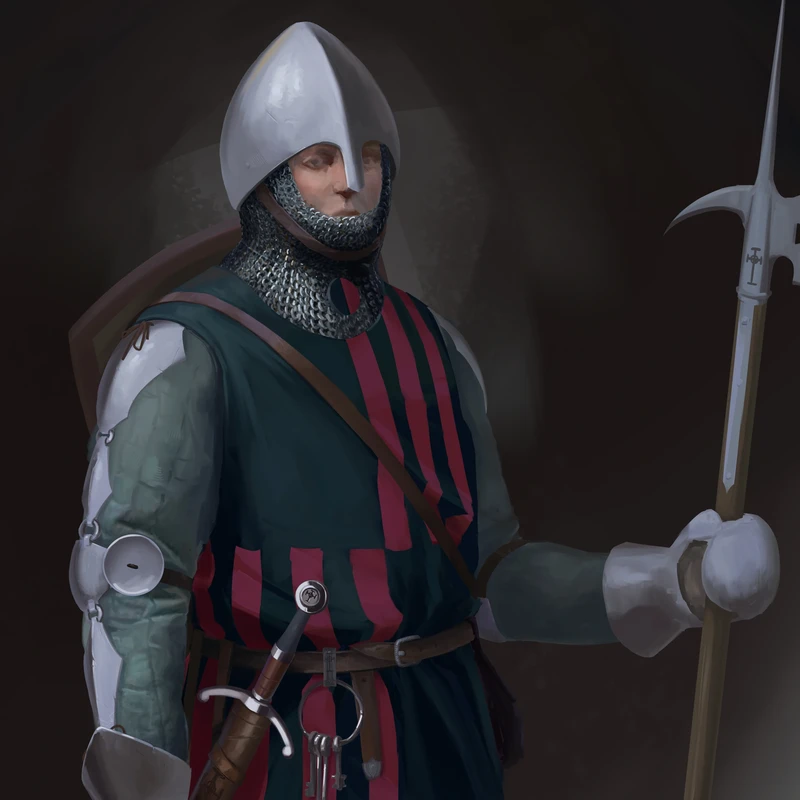 Medieval Guard - knight, caracter design