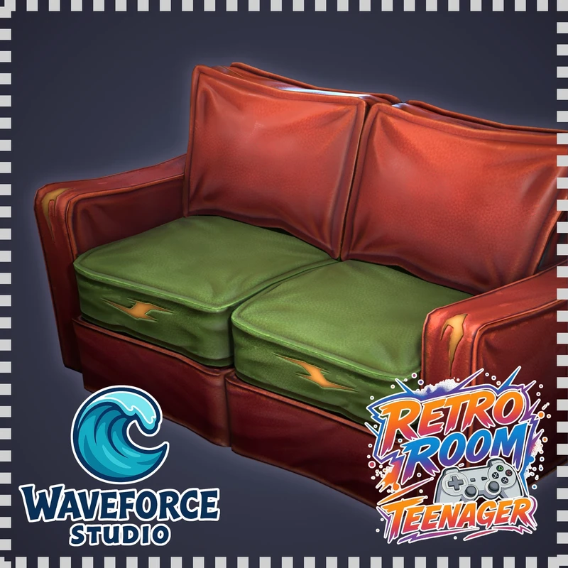 Stylized Sofa – Retro Room Series