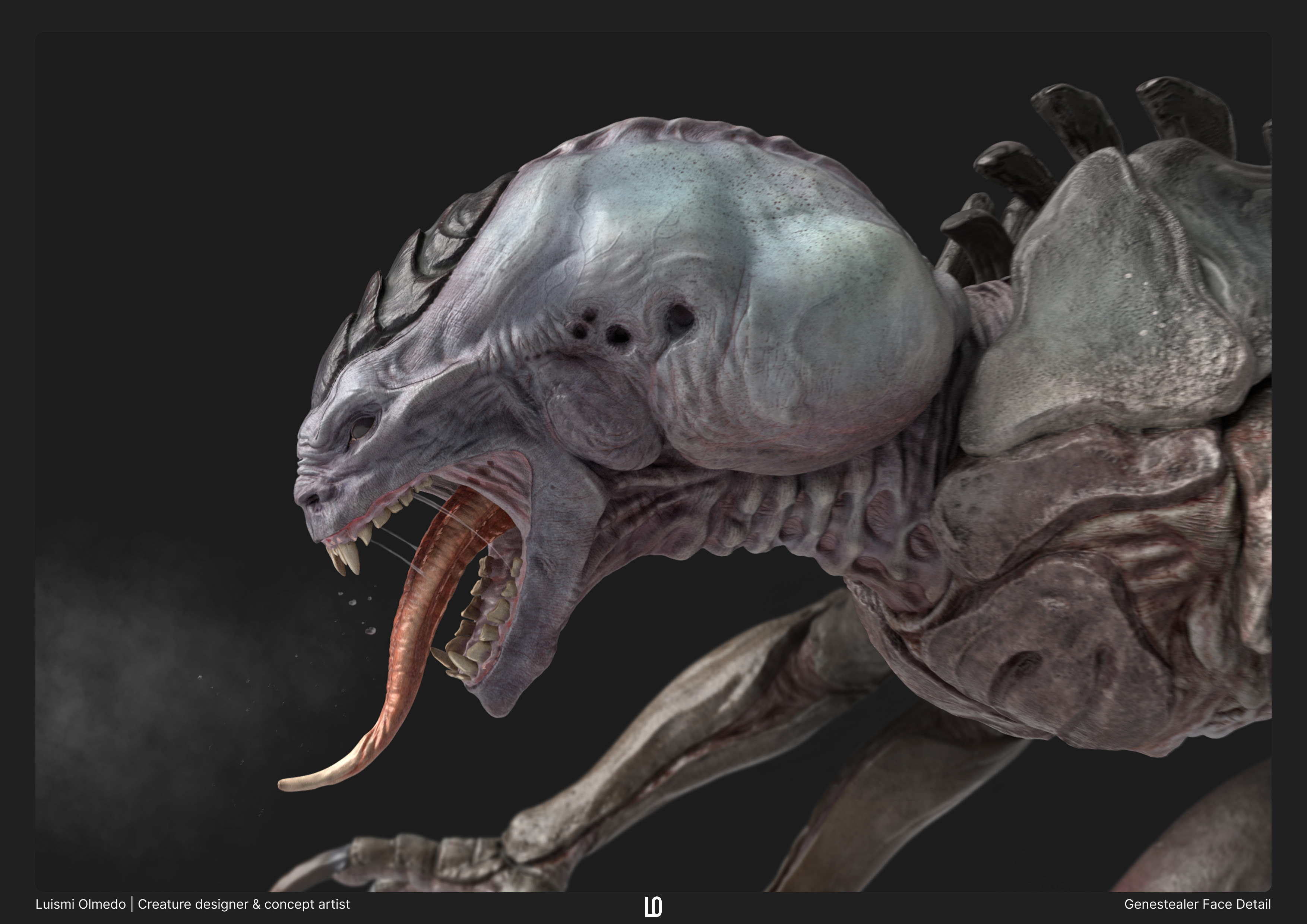Genestealer Screen-version personal project (head detail)  