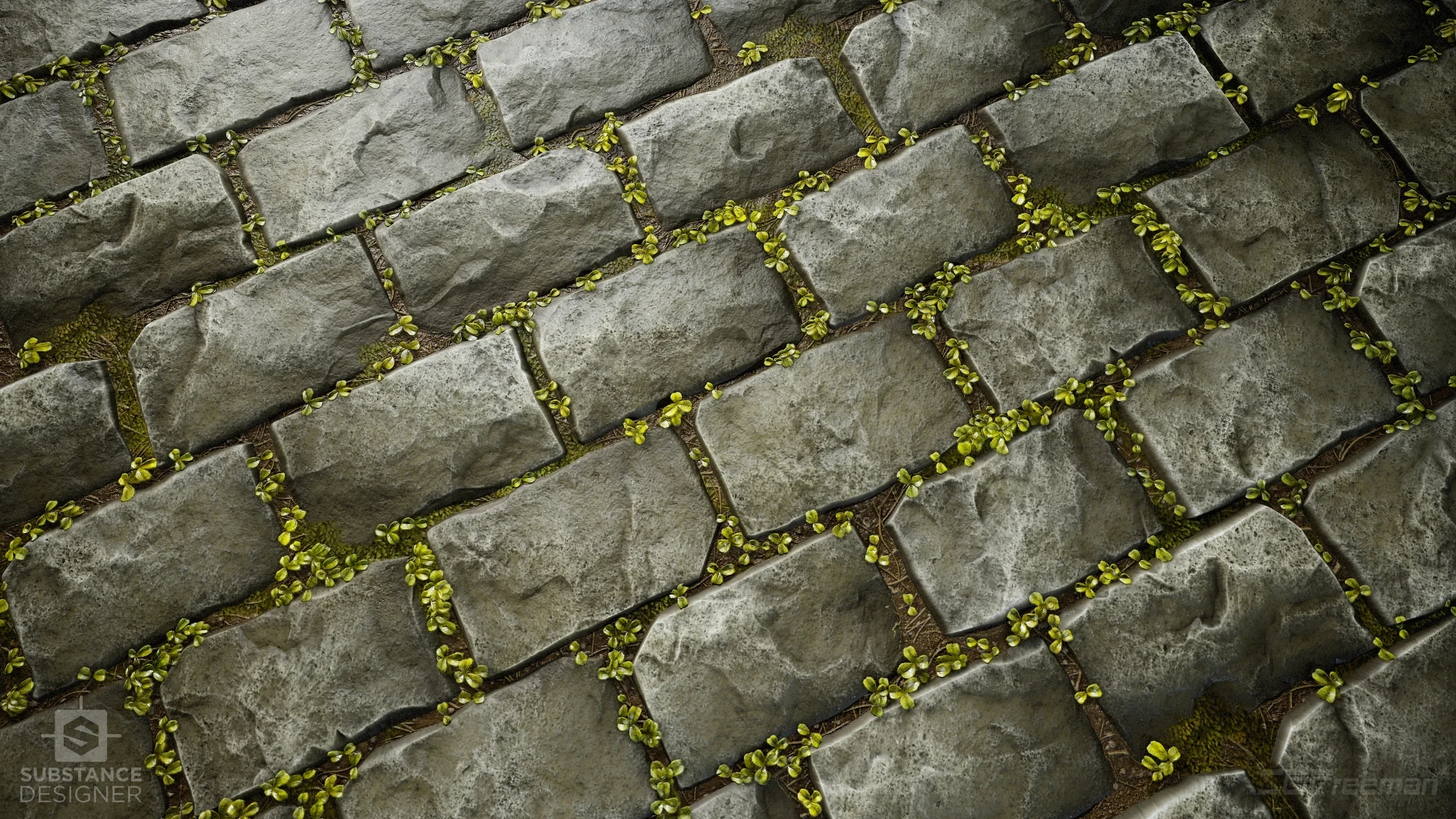 ArtStation - Stone Brick Tile