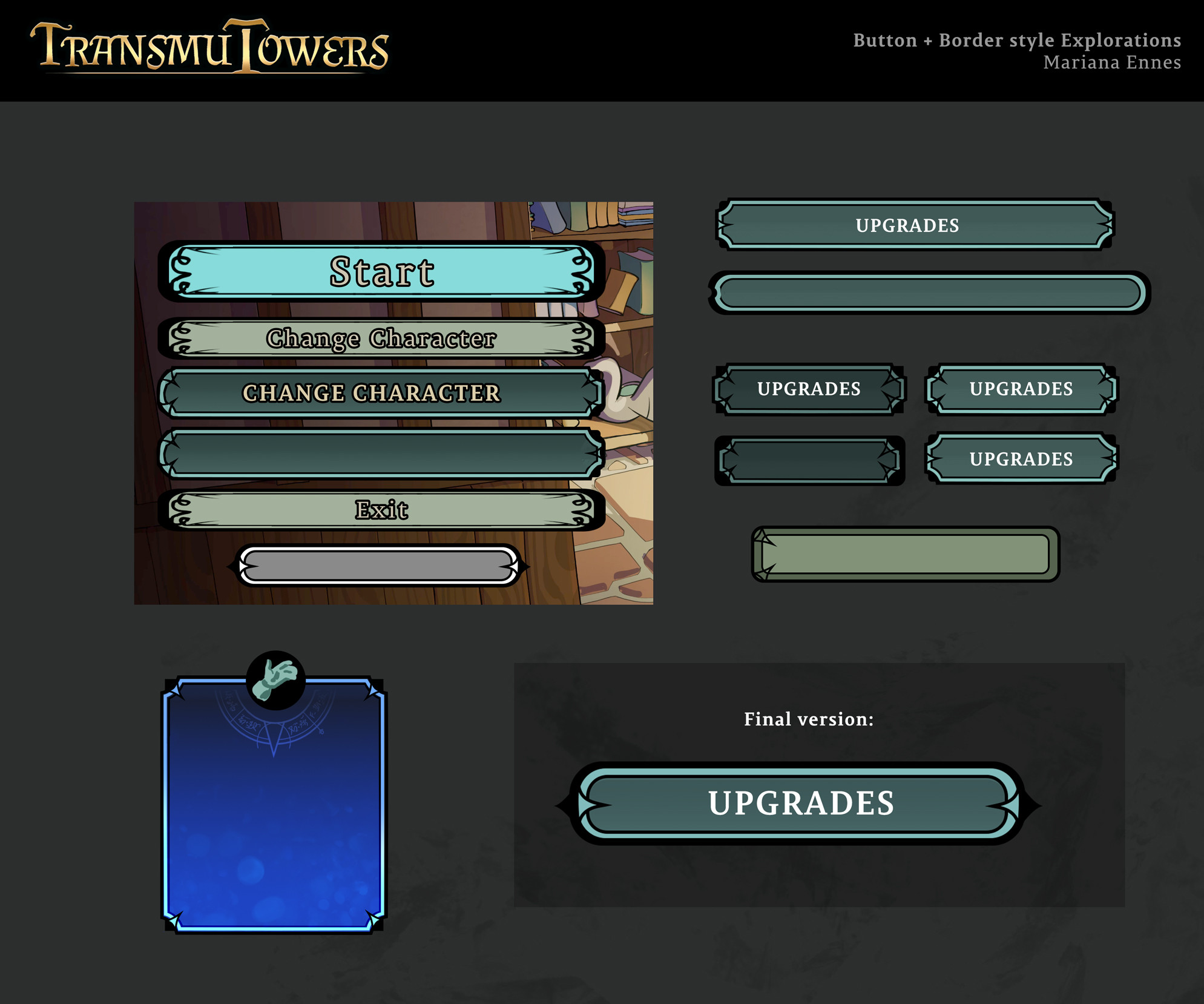Exploration of the button and border styles