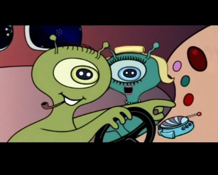 2d animation - TV series title 'My Parents are Aliens'  about 2001