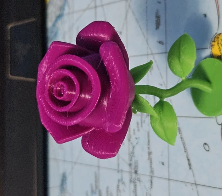 3D Printed Rose With Base
