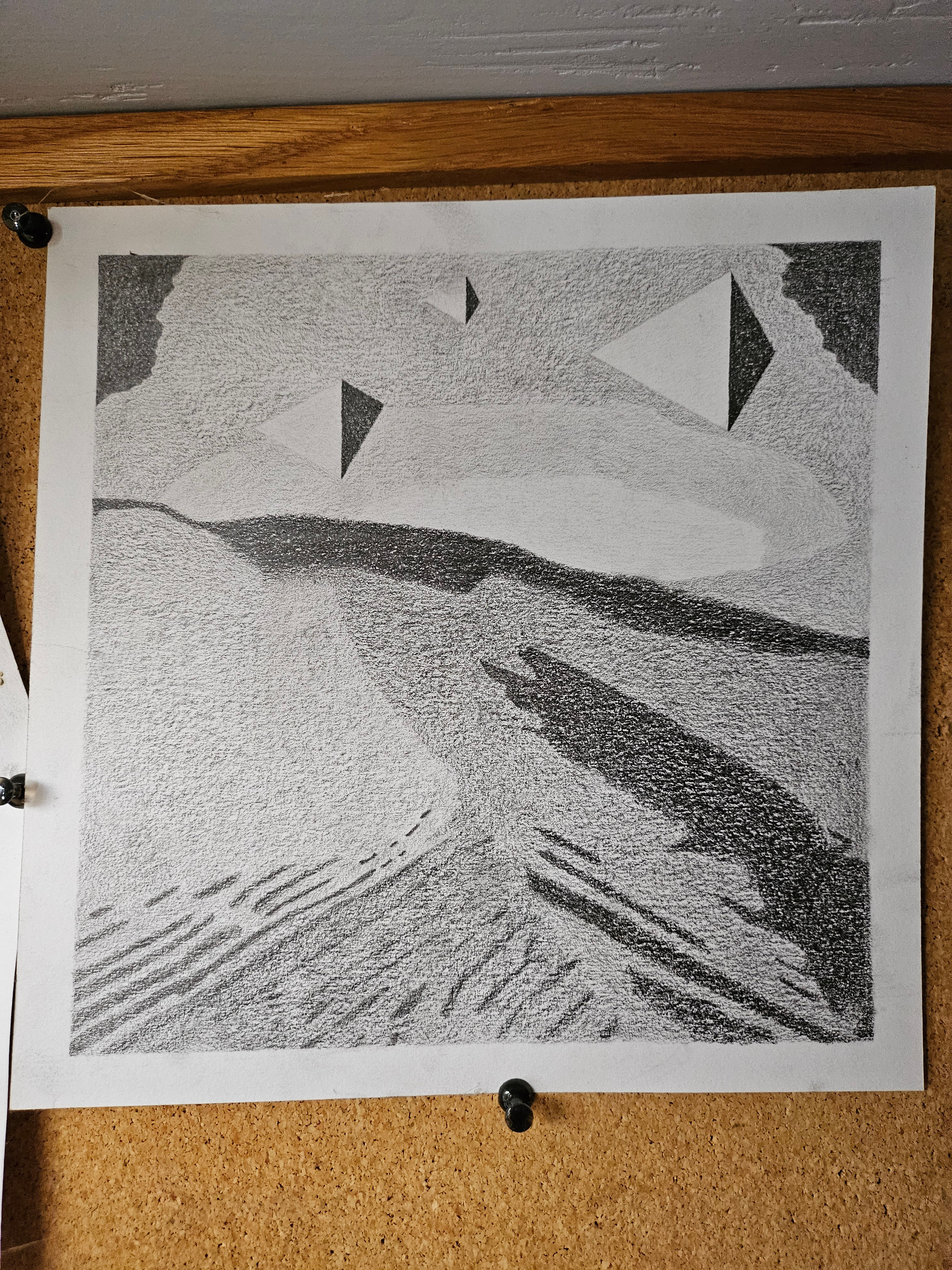 sketch, graphite on paper