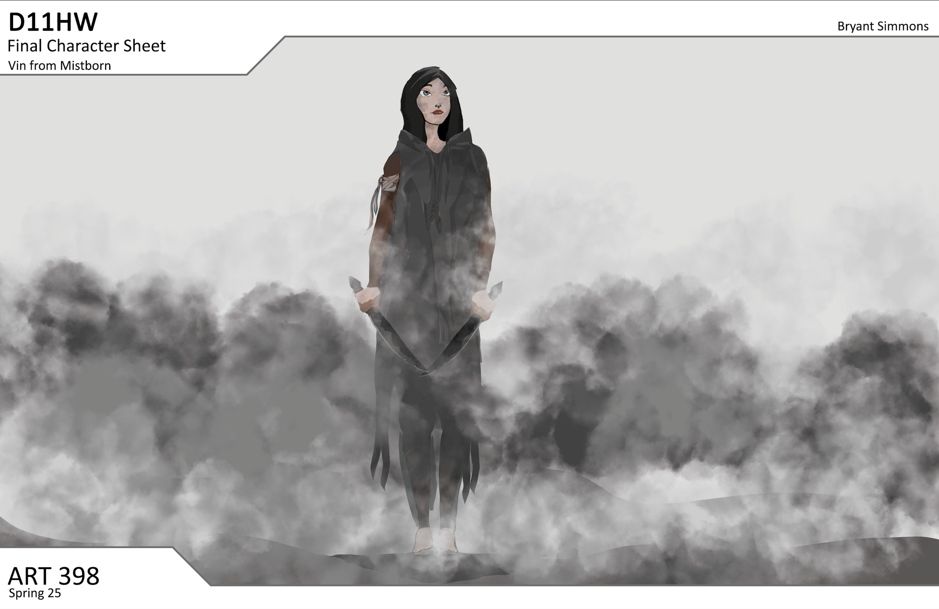 Character sheet, vin from mistborn, photoshop