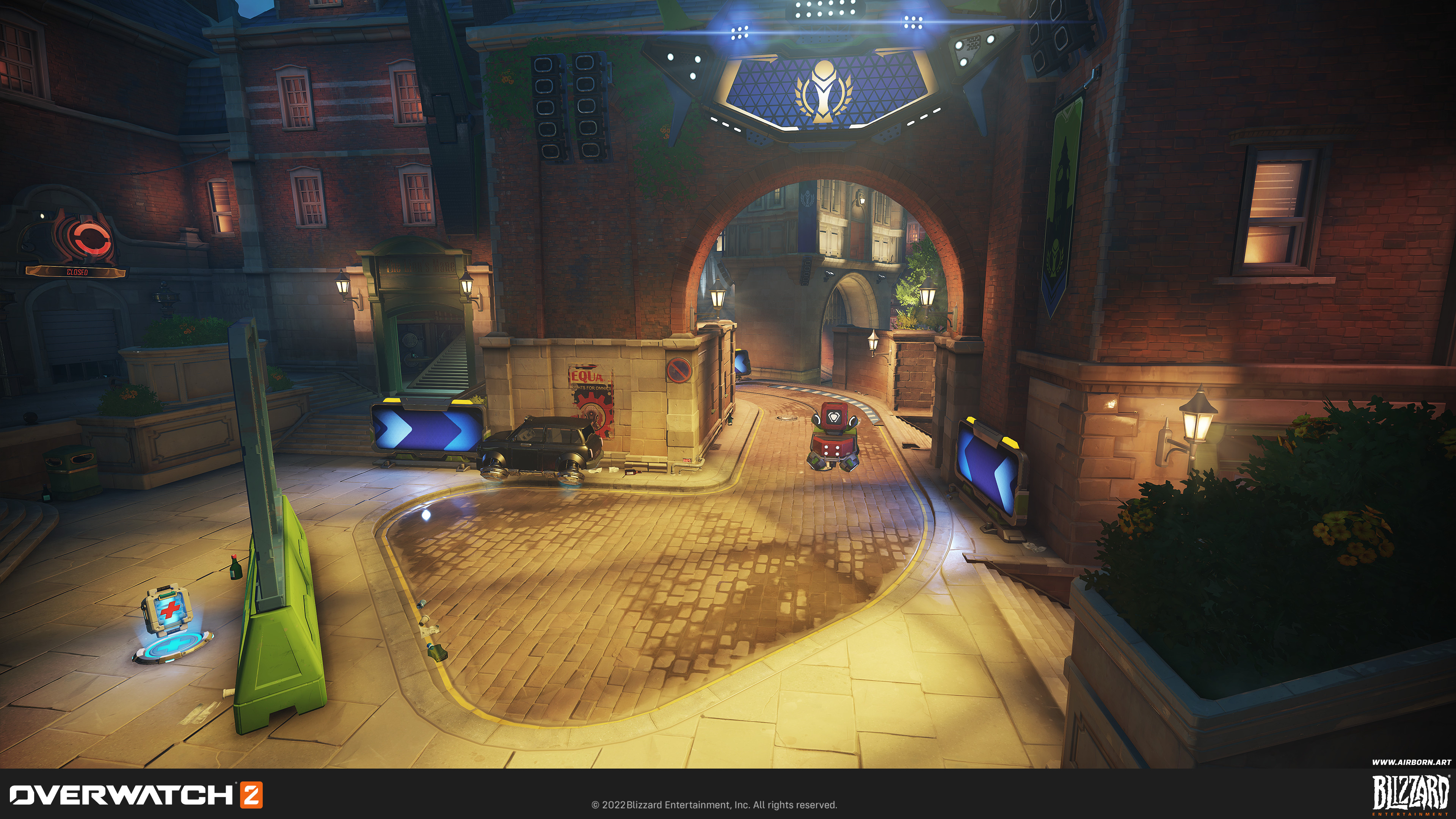 Different angle, I worked on adding the Underground, flowerpot blockers as well as the set dressing. Other buildings were worked on by Viktor Colpaert and David Fraaß, ground mesh by Denys Yarmola.