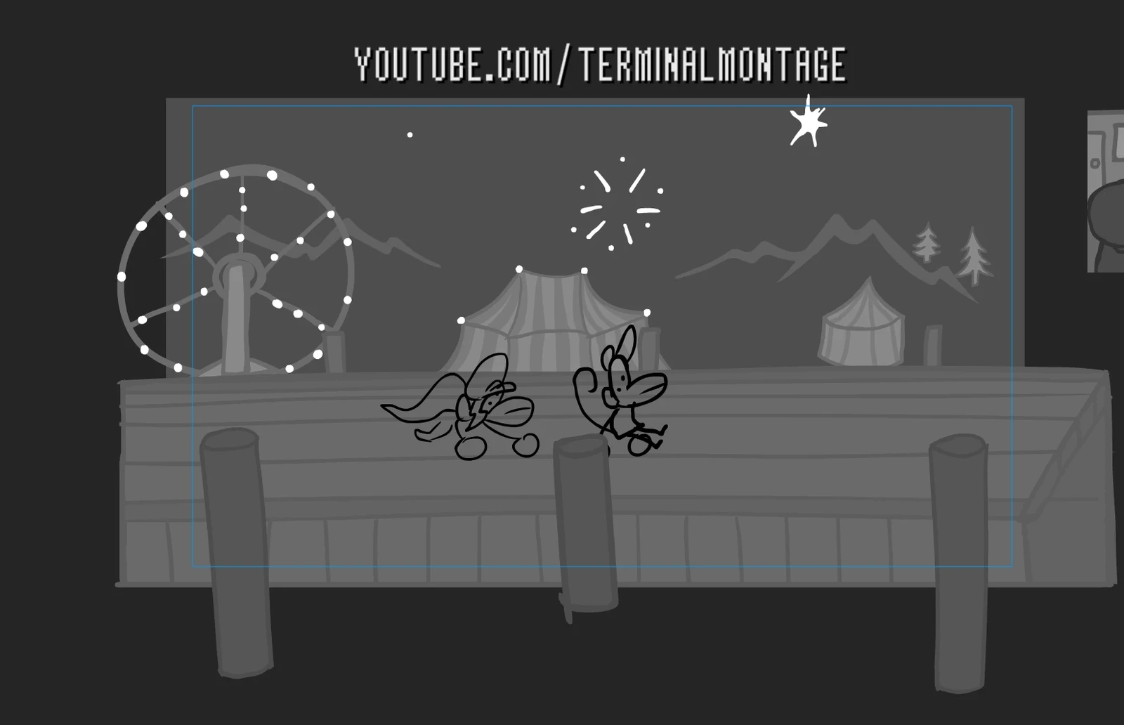 Screenshot of my animatic for DKC2